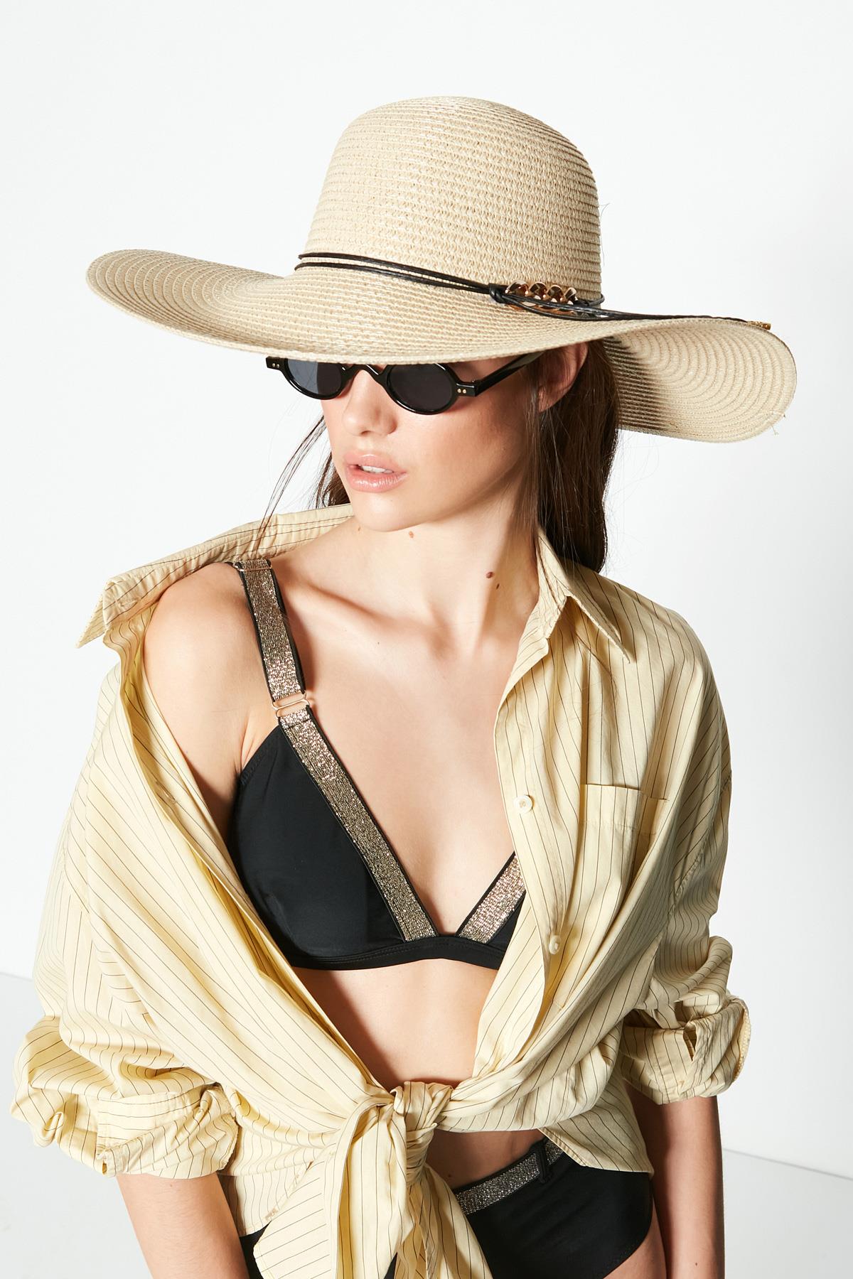 C&City Women Straw Hat Y23730-06 Light Beige