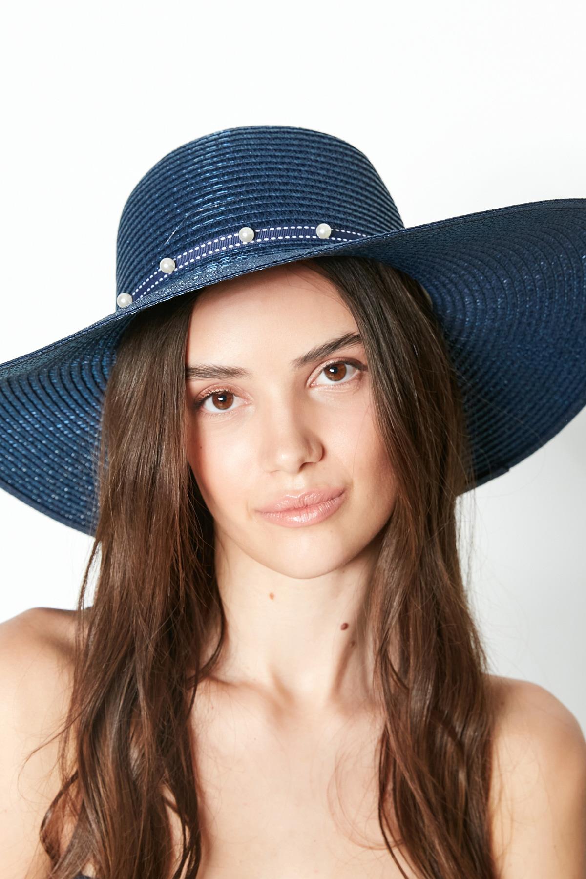 C&City Women Straw Hat Y23730-13 Navy Blue