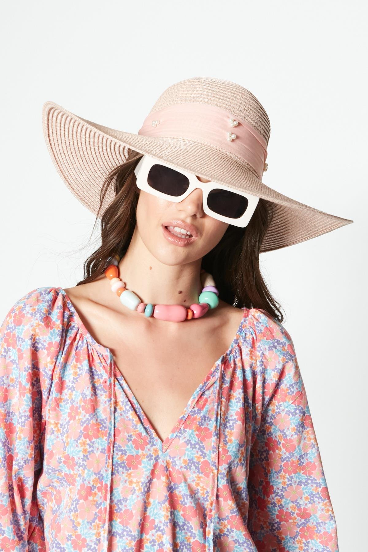 C&City Women Straw Hat Y23730-21 Powder