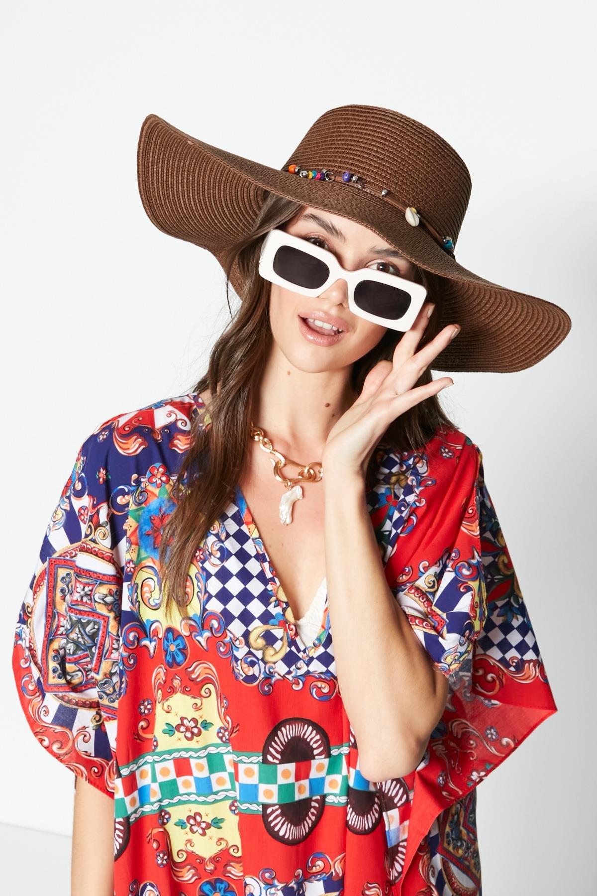 C&City Women Straw Hat Y87300-26 Brown