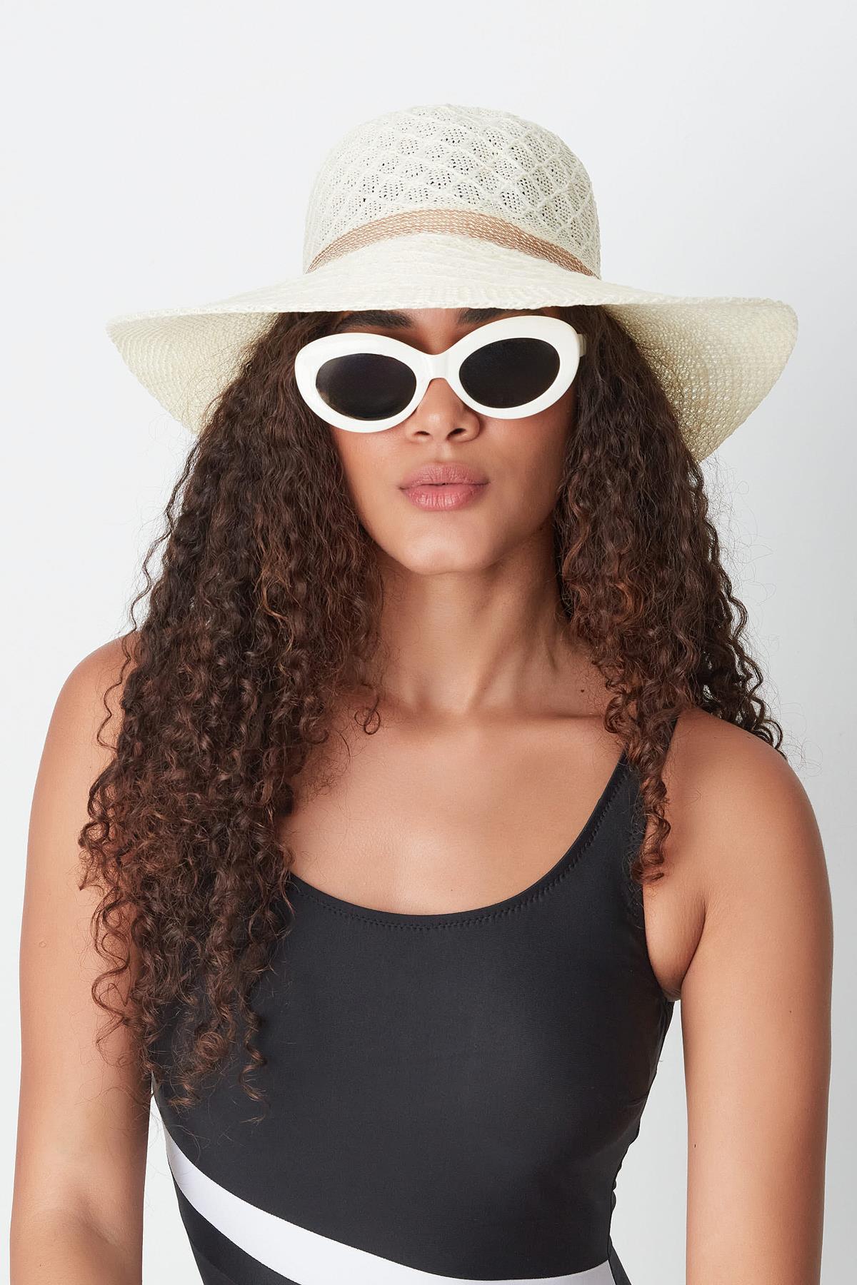 Mercerized Beach Hat T24740-04 Cream Color