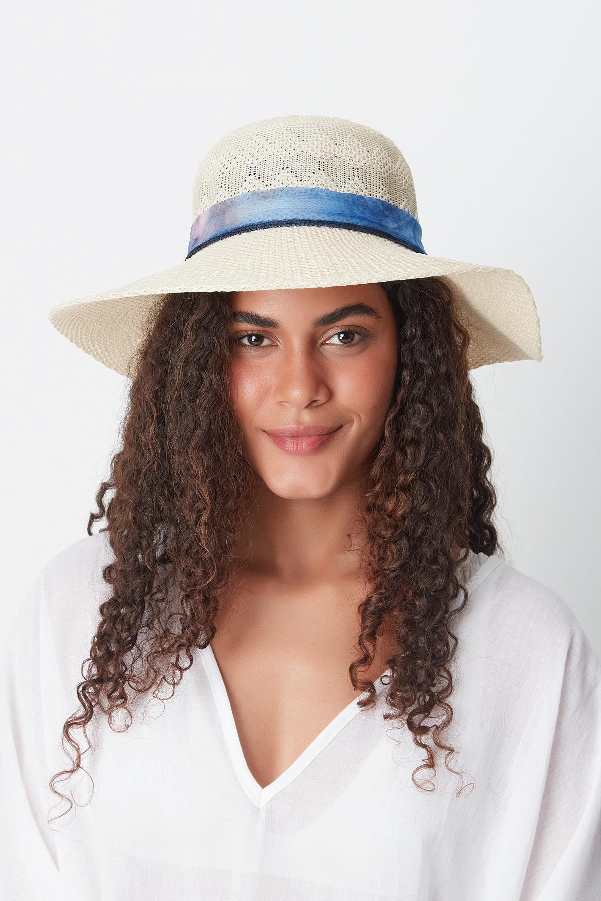 Mercerized Beach Hat T24740-06 Beige