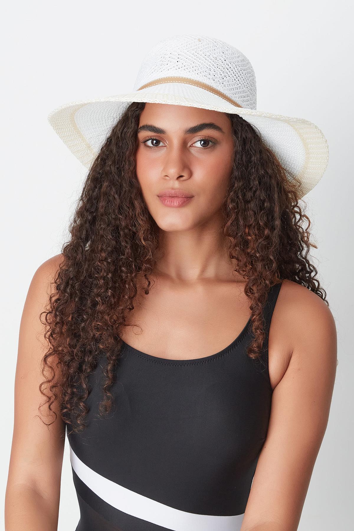 Mercerized Beach Hat T24740-09 White