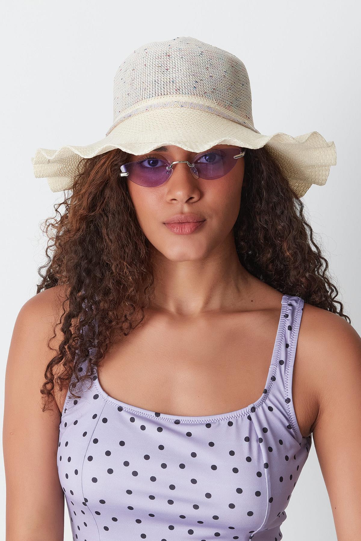 Mercerized Beach Hat T23740-07 Light Beige