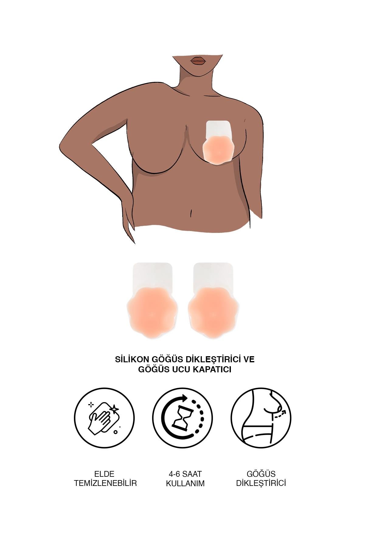 C&City 7230 Silicon Women Nipple Concealer Skin