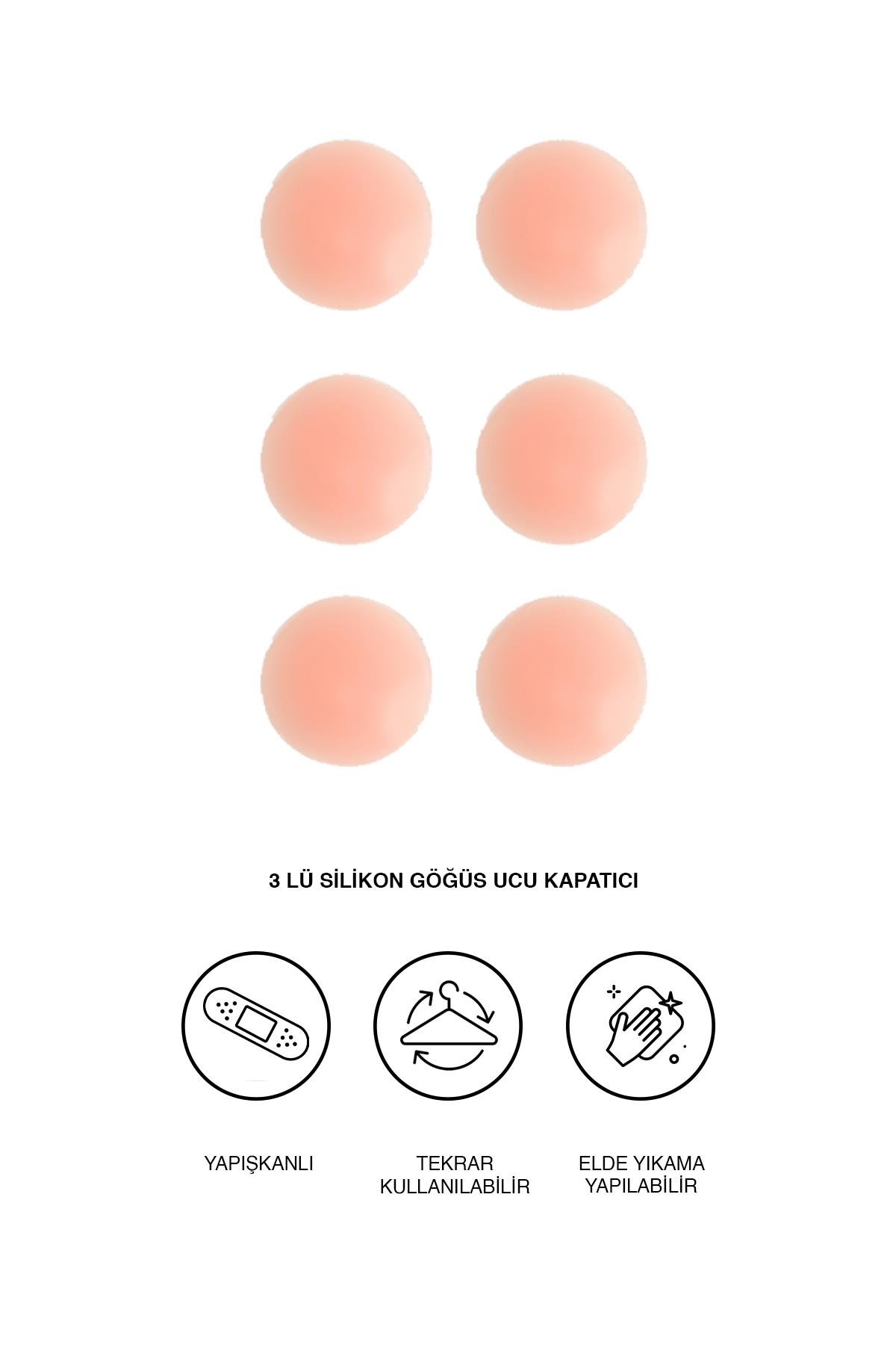 3-Piece Silicone Nipple Cover Skin