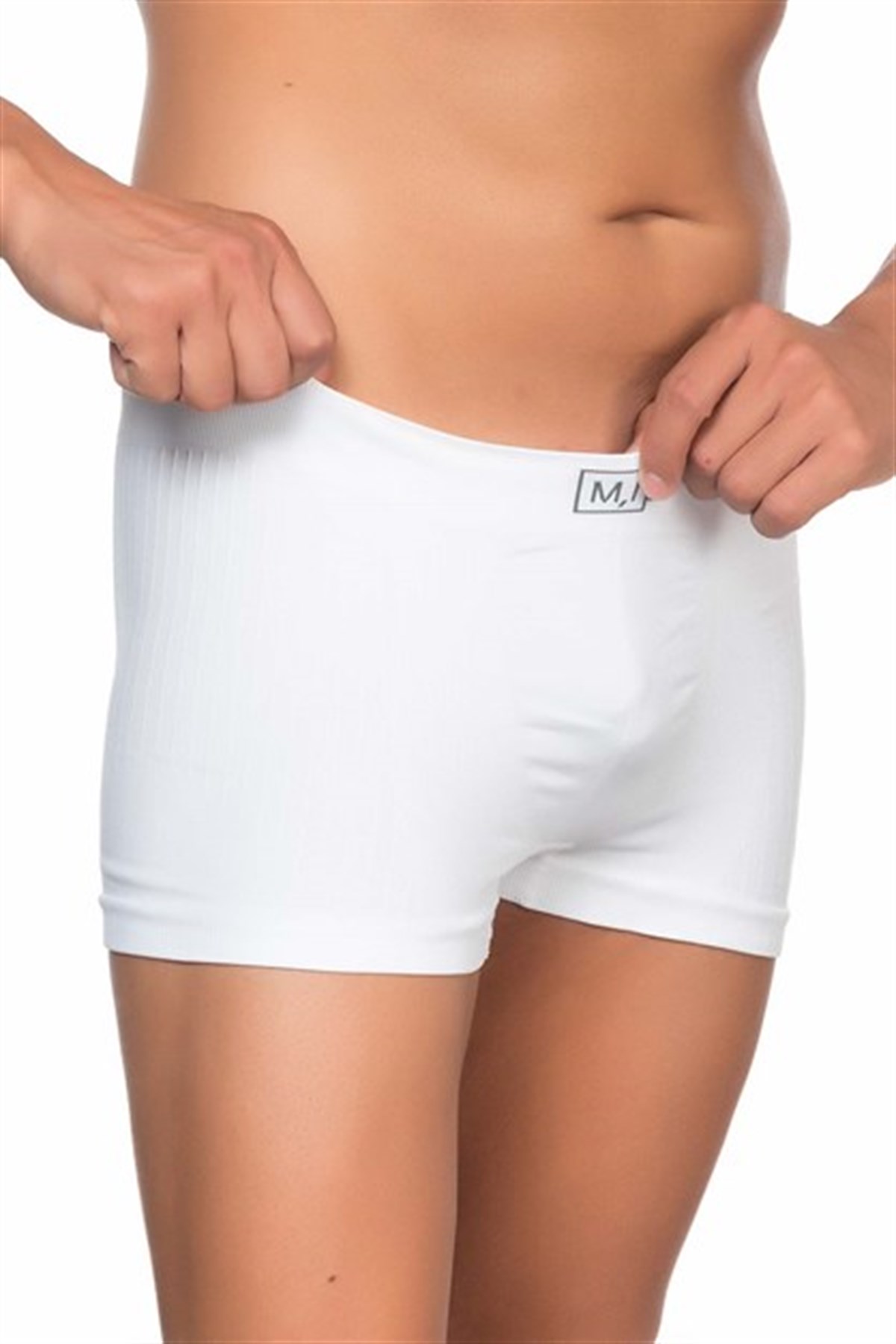 C&City Men Seamless Boxer C12102 White