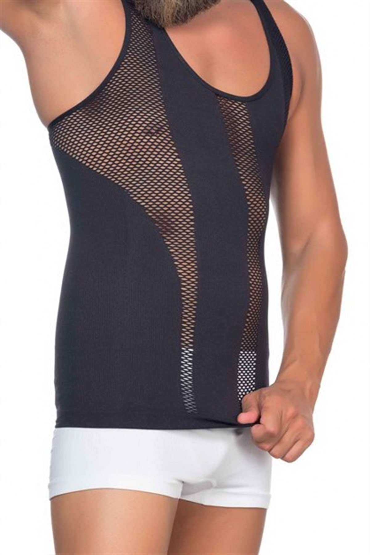 C&City Men Singlet Corset C11009 Black