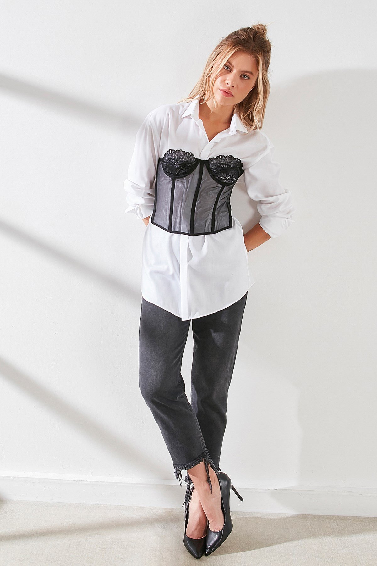 C&City Sexy Strapless Bustier 6003 Black