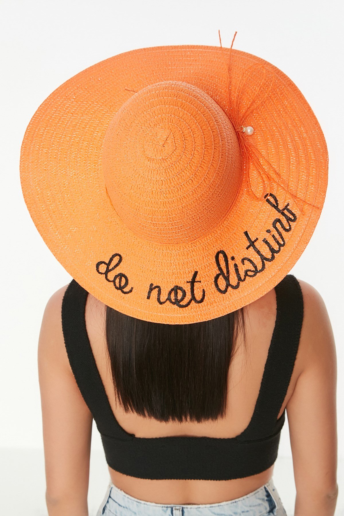 C&City Hasır Plaj Şapka P-Y87300-29 Krem Salmon Color