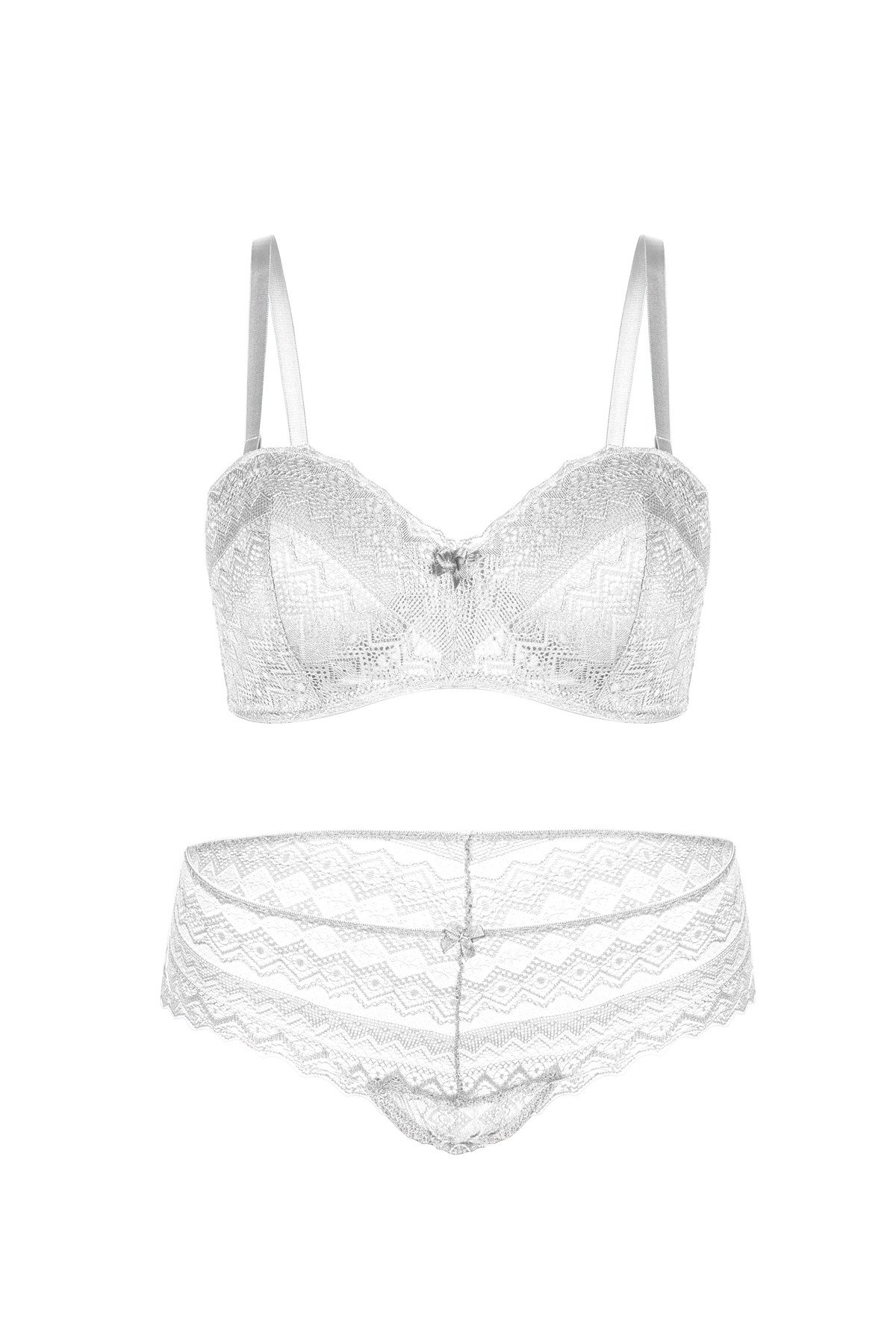 C&City Desteksiz Sütyen Külot Takım C14004 Ekru Ecru