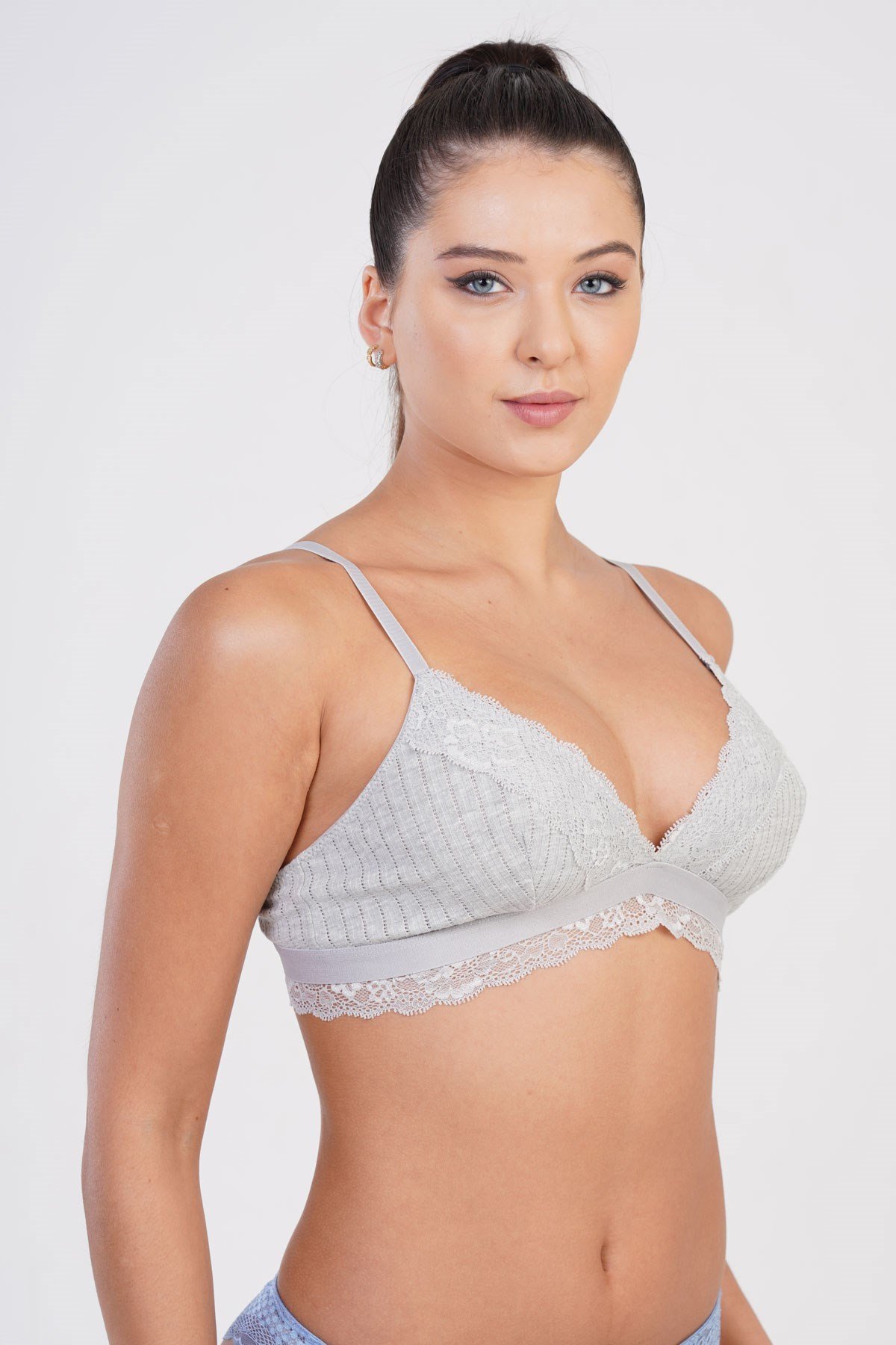 C&City Women Bralette Bra C18130 Grey