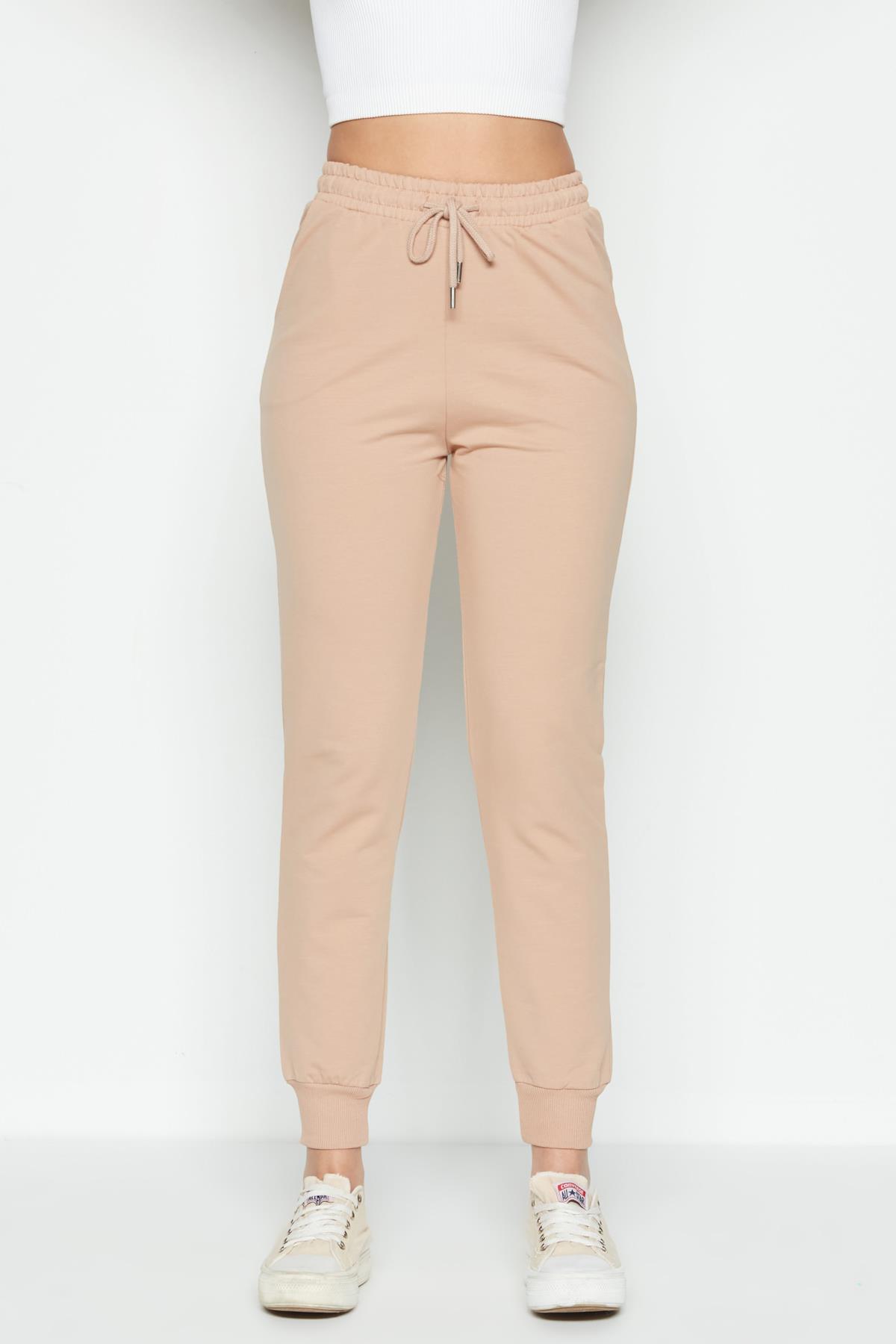 C&City Women Sweatpants 735 Milky Brown Color