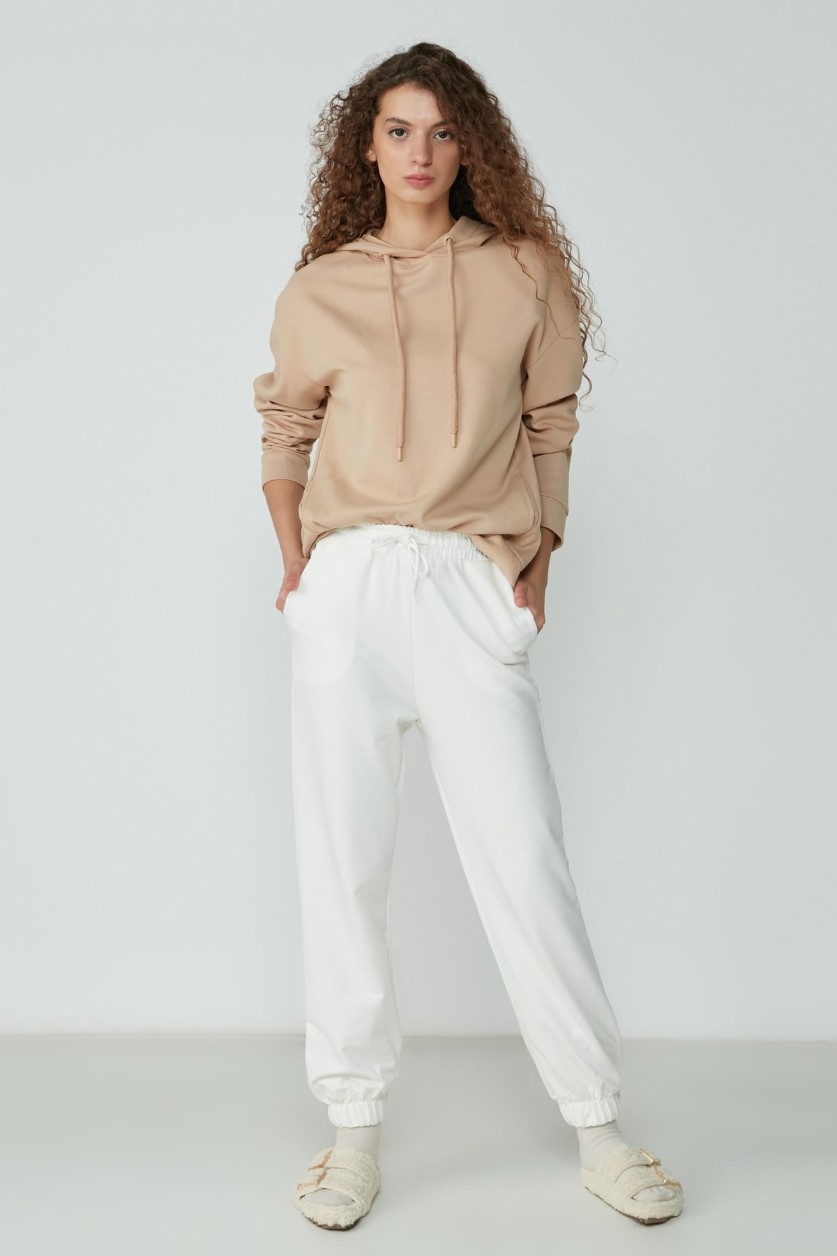 C&City Women Sweatpants 737 Ecru