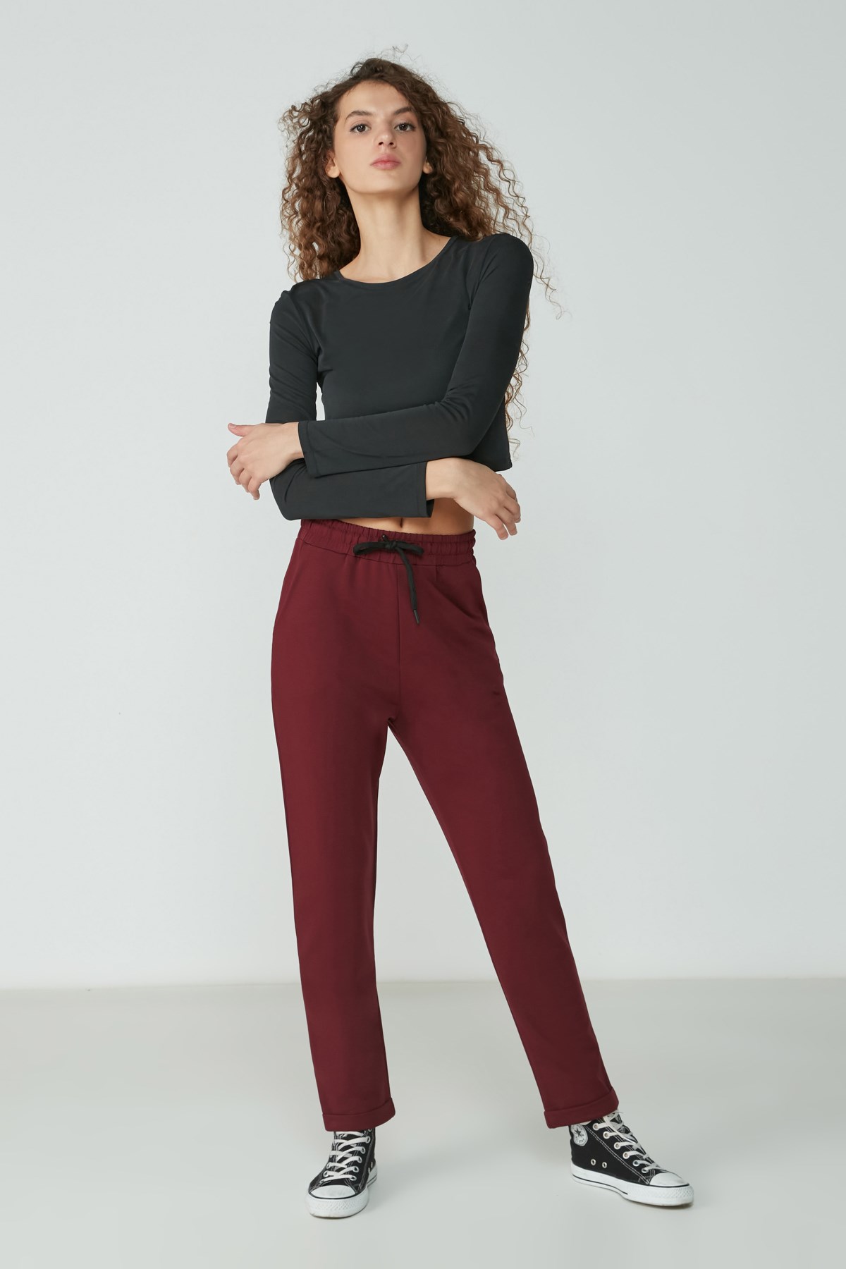 C&City Women Sweatpants 738 Burgundy