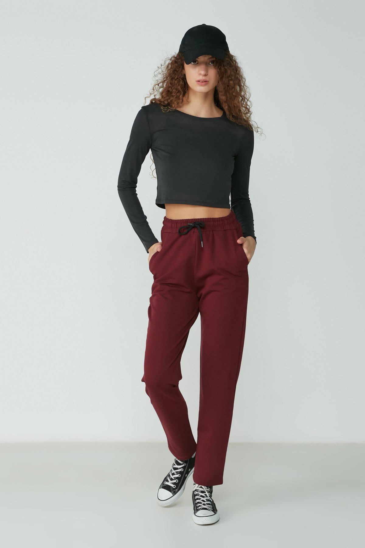 C&City Women Sweatpants 733 Burgundy