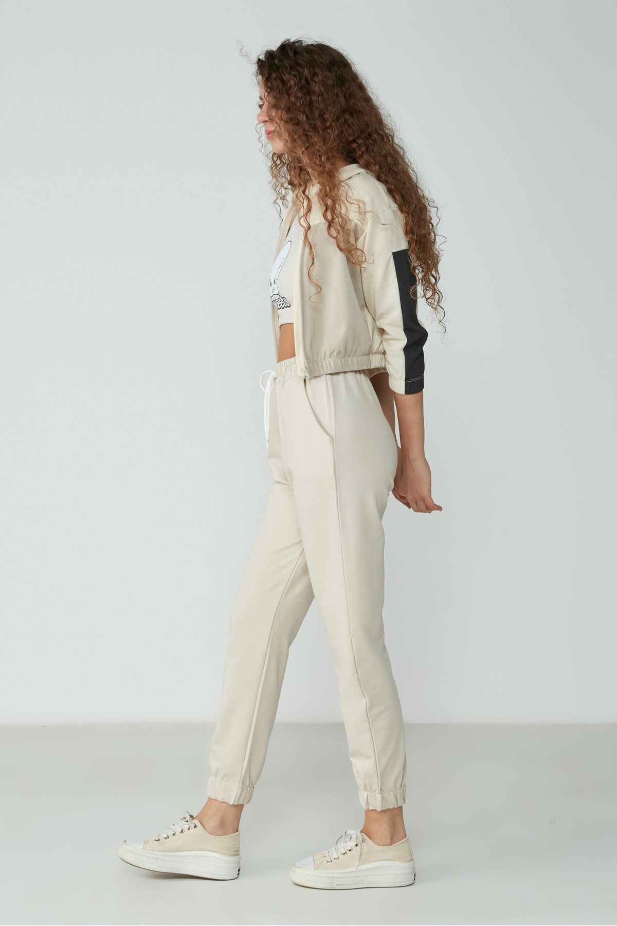 C&City Women Sweatpants 734 Stone Color