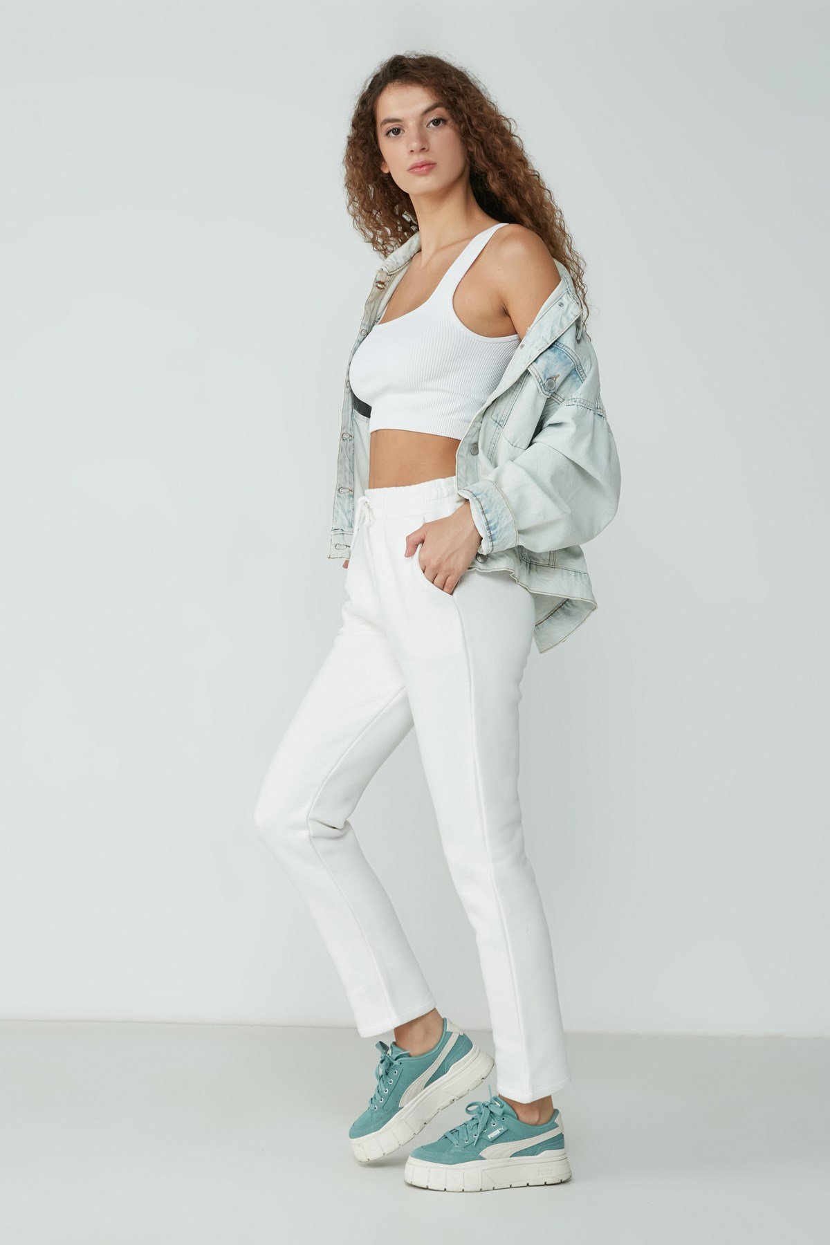 C&City Women Sweatpants 901 Ecru