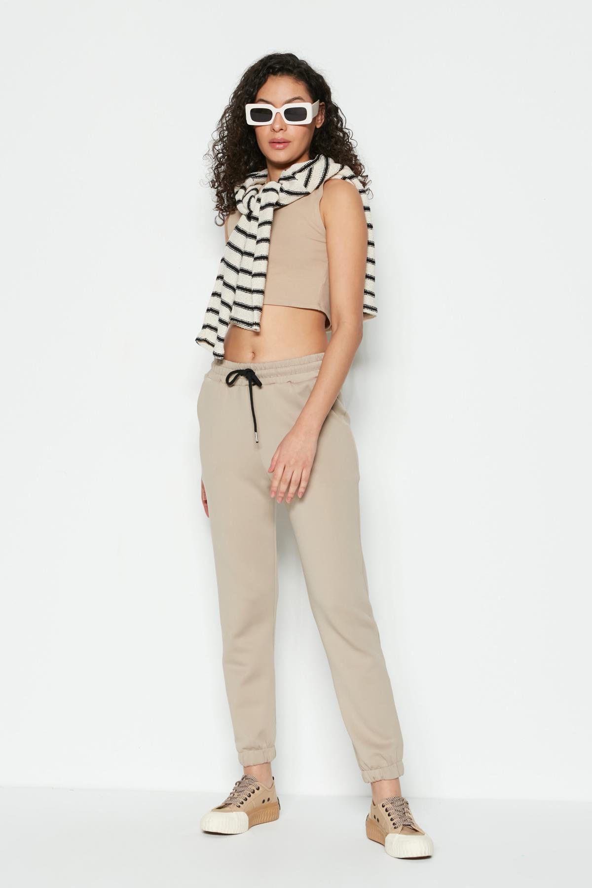 C&City Women Sweatpants 802 Stone Color