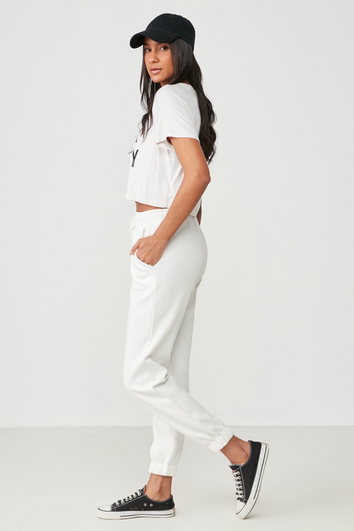 C&City Women Sweatpants 802 Ecru