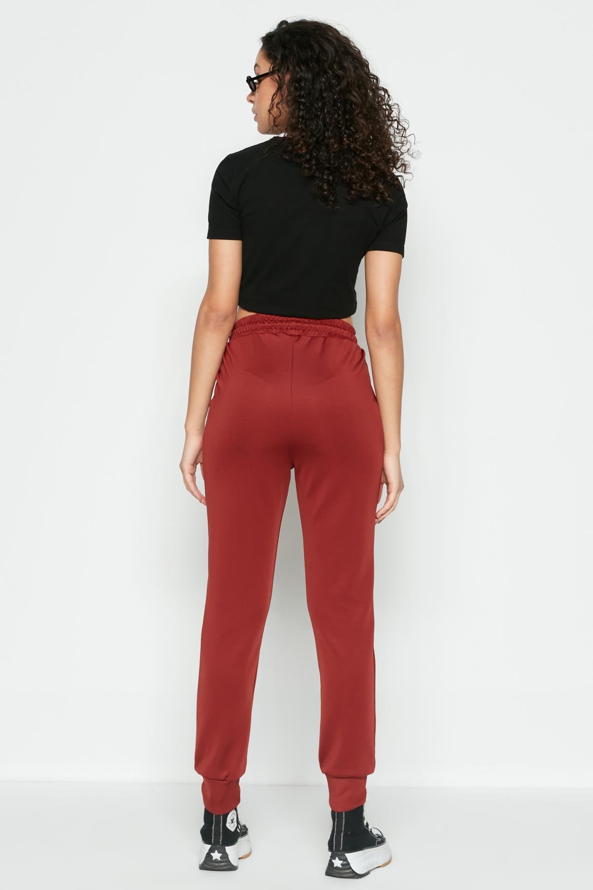 C&City Manşetli Paça Yandan Cepli Eşofman Altı 803 Füme Brick Color