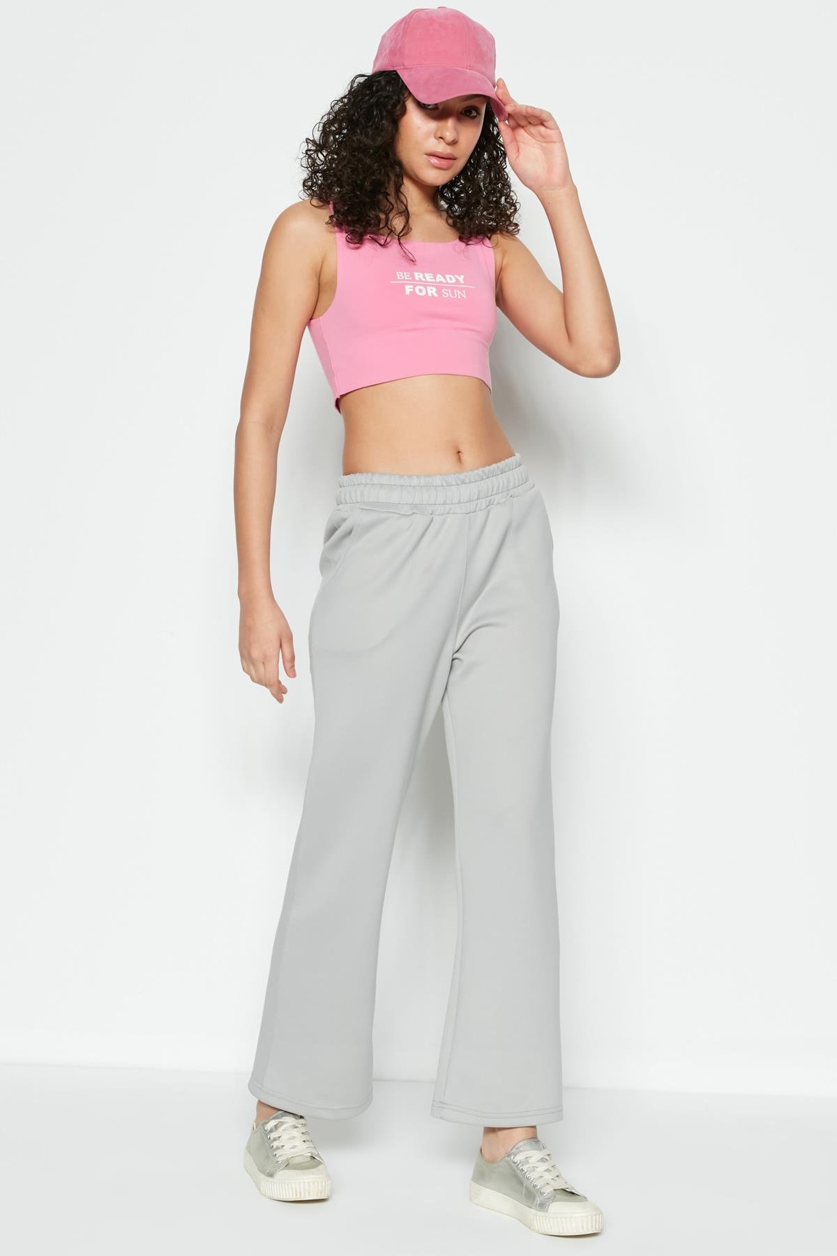 C&City İspanyol Paça Yandan Cepli Eşofman Altı 804 Füme Grey