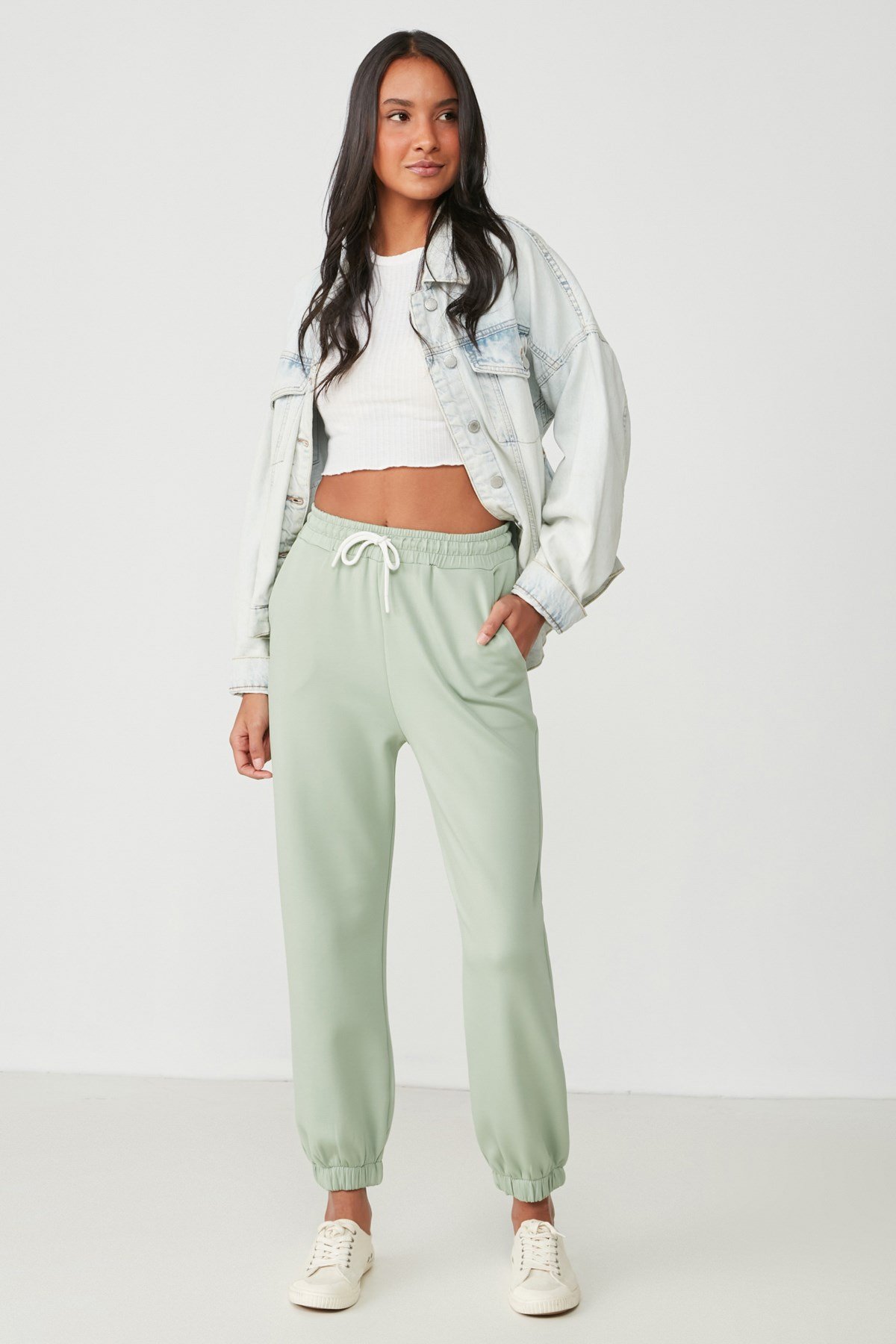 C&City Women Sweatpants 806 Pistachio Green