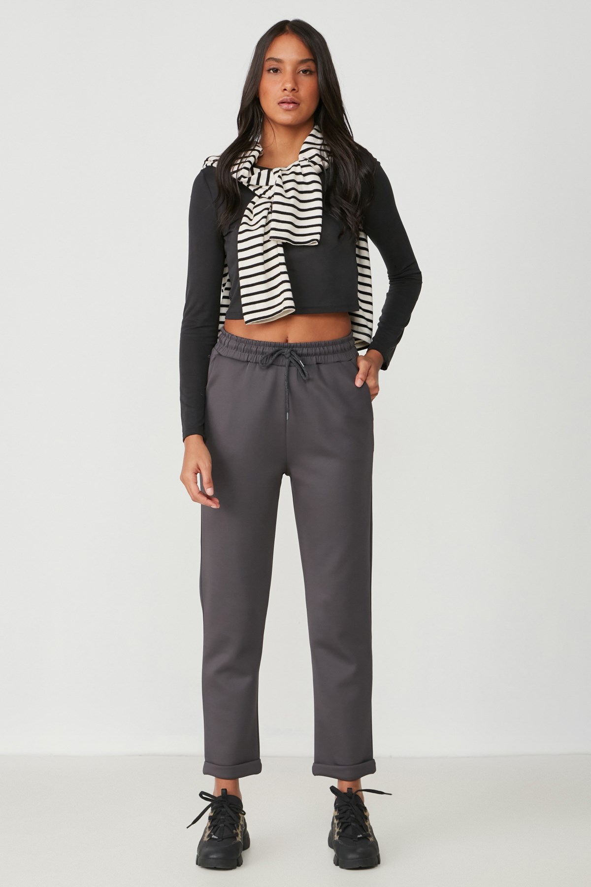 C&City Women Sweatpants 807 Smoked Color