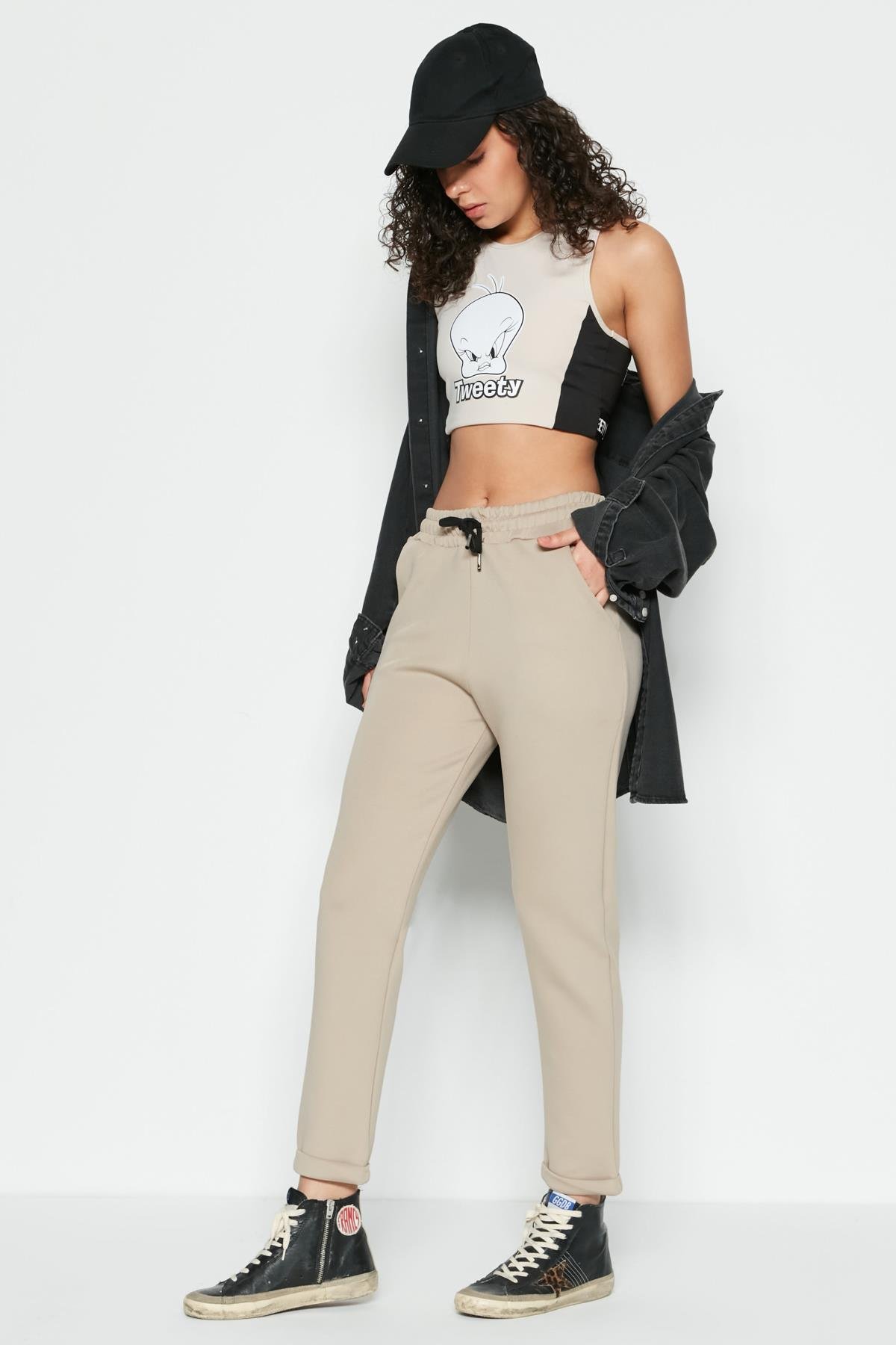 C&City Women Sweatpants 807 Stone Color