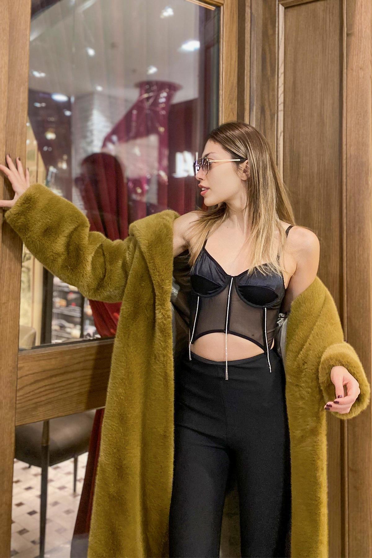 C&City Sexy Crop Bustier Lingerie 6502 Black