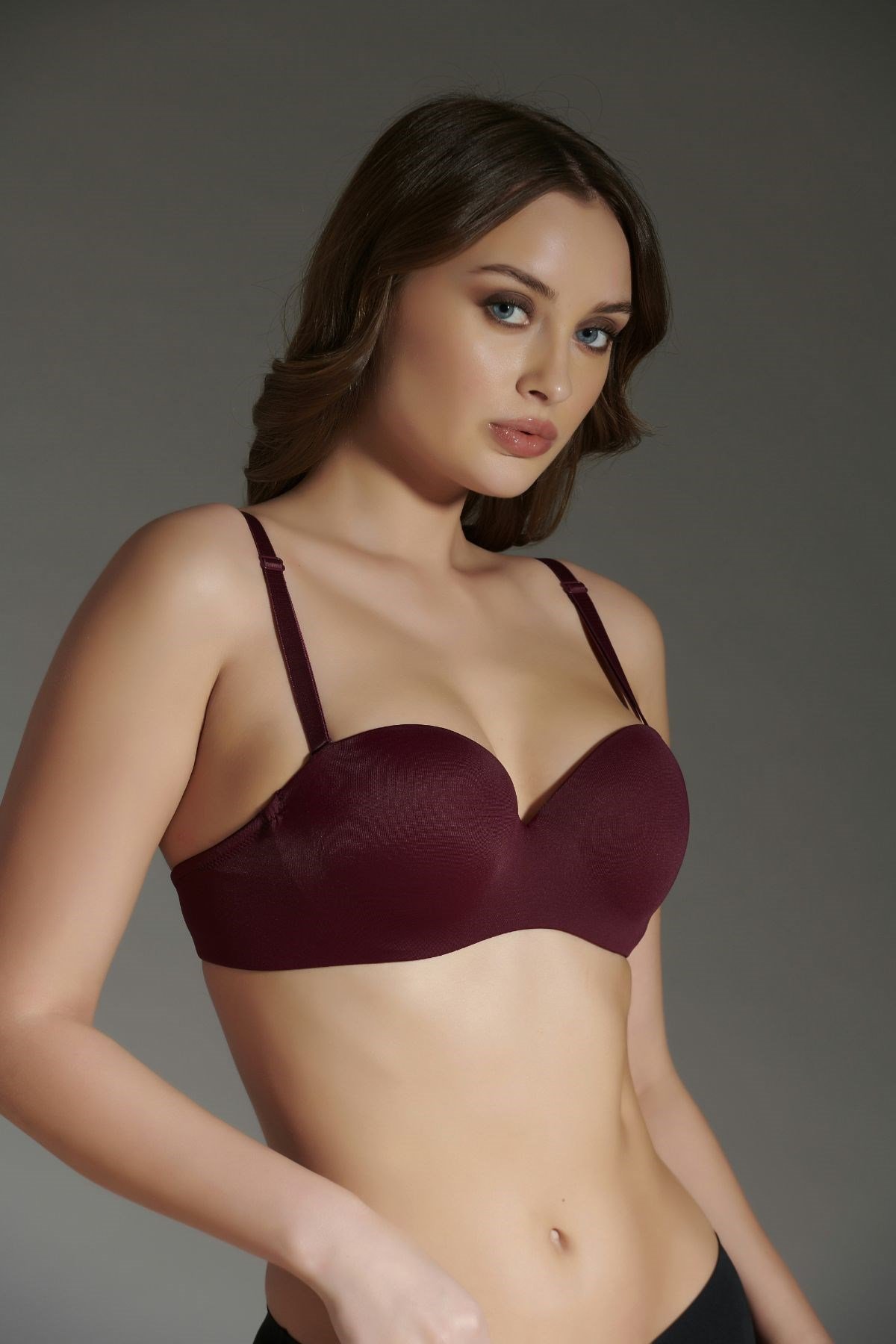 C&City Non Padded Laser Bra C16020 Burgundy