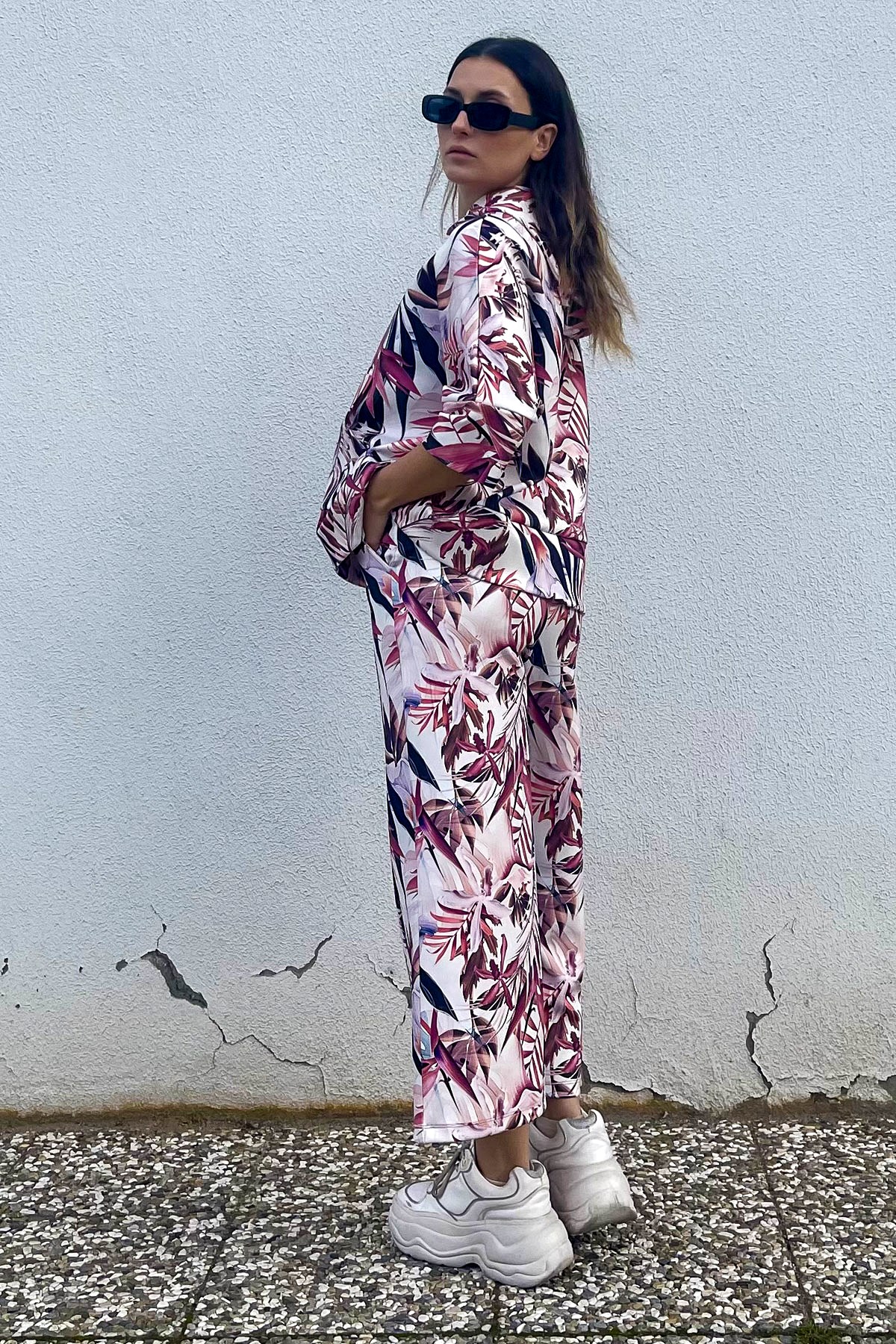 C&City Bol Kesim Pantolon Eşofman Altı 835 Mercan 