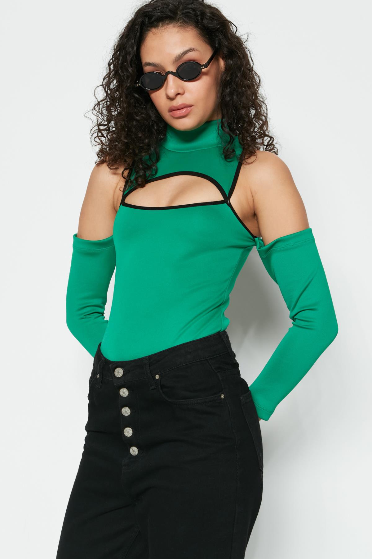 C&City Women Sexy Bodysuit 9154 Green