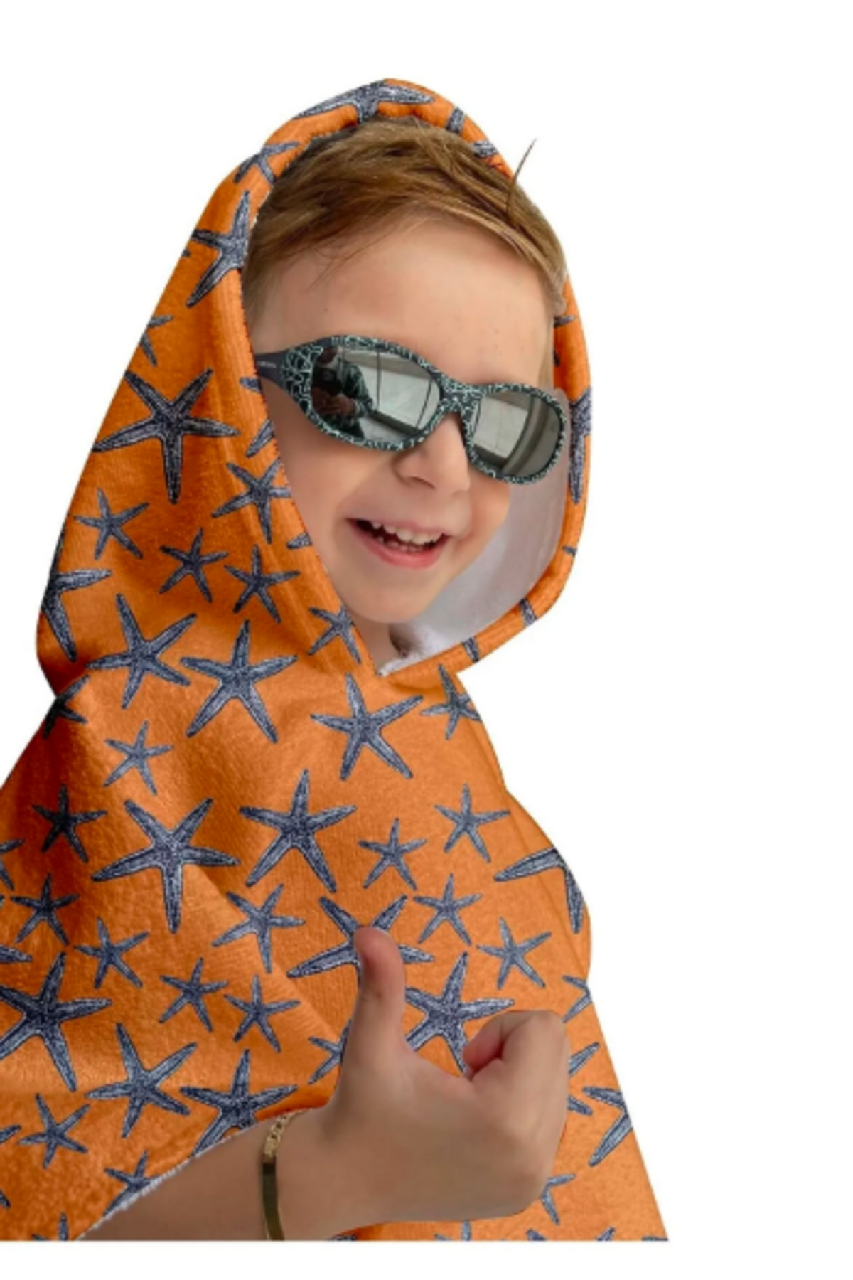 C&City Kids Beach Towel Poncho C1701 Orange