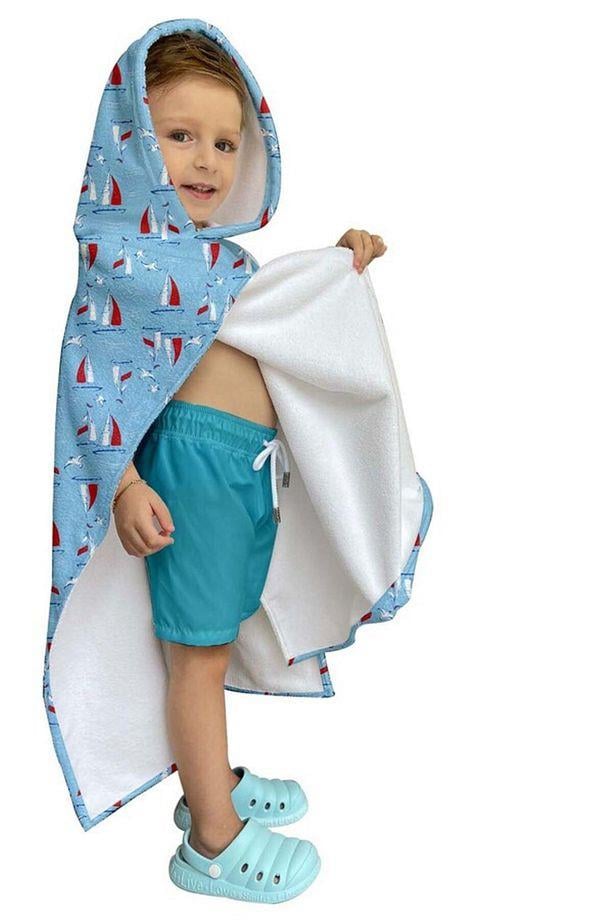 C&City Kids Beach Towel Poncho C1701 Turquoise