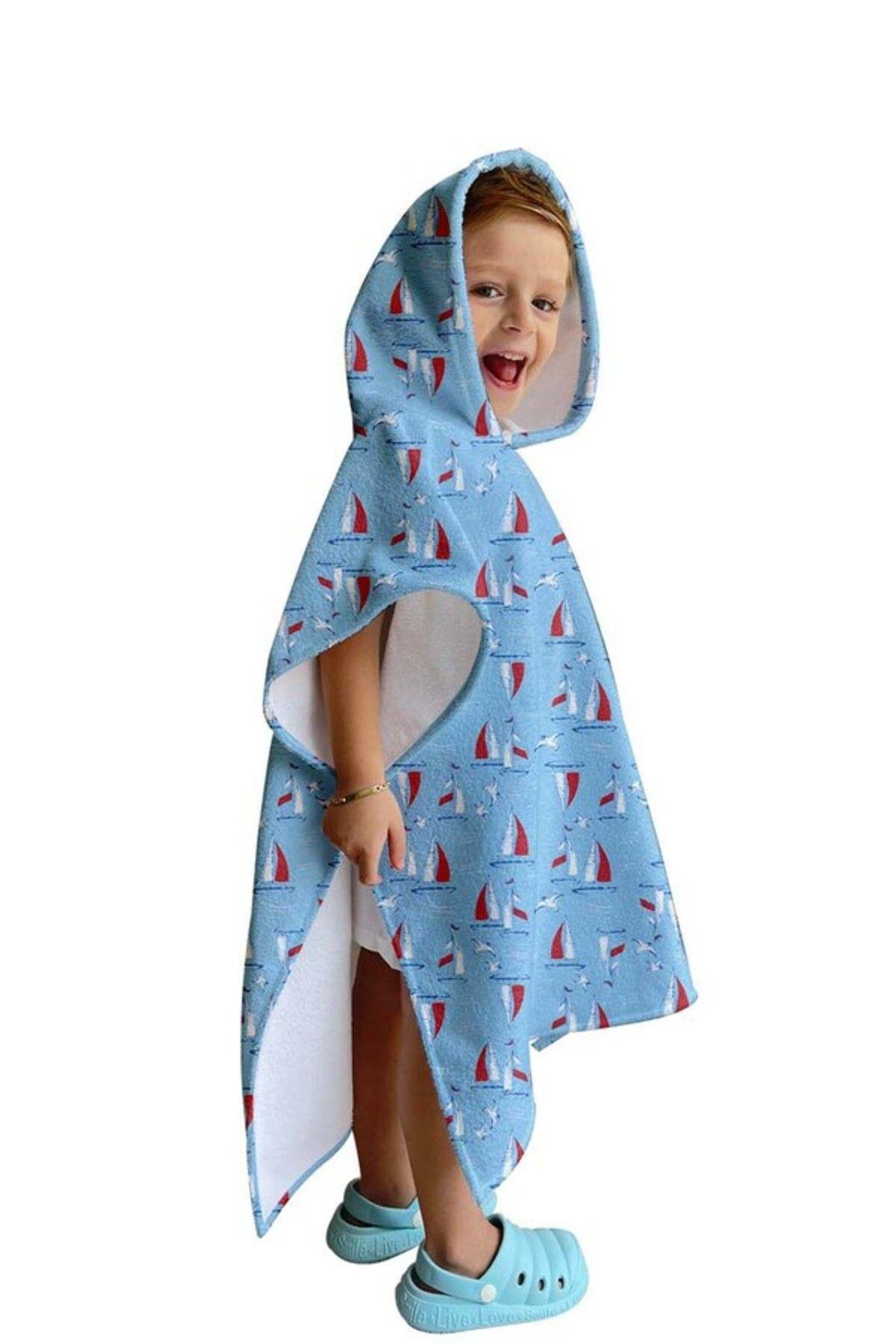 C&City Kids Beach Towel Poncho C1701 Turquoise