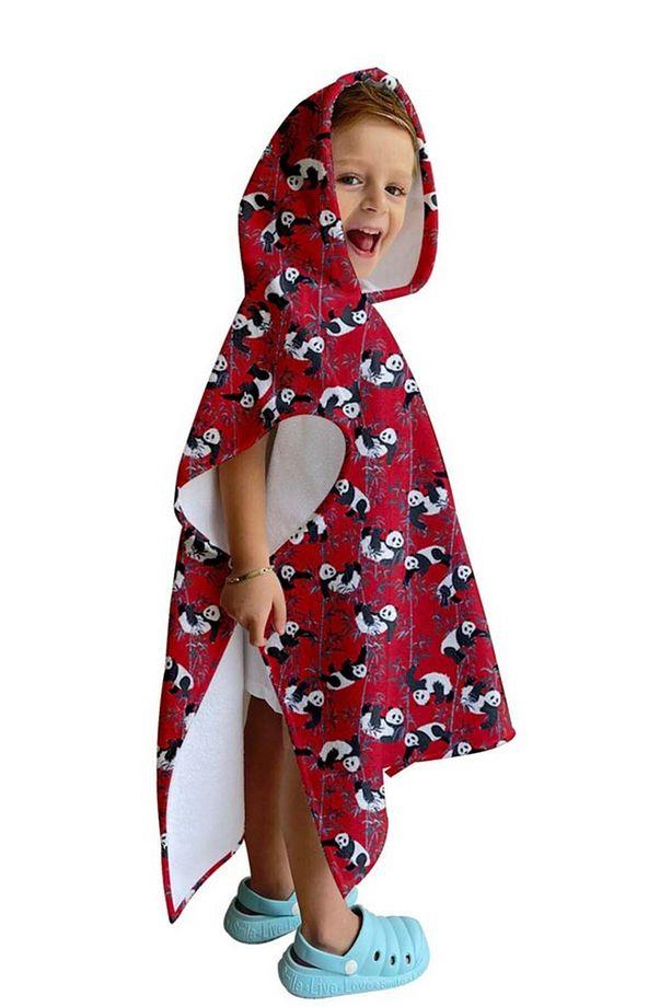 C&City Kids Beach Towel Poncho C1701 Red