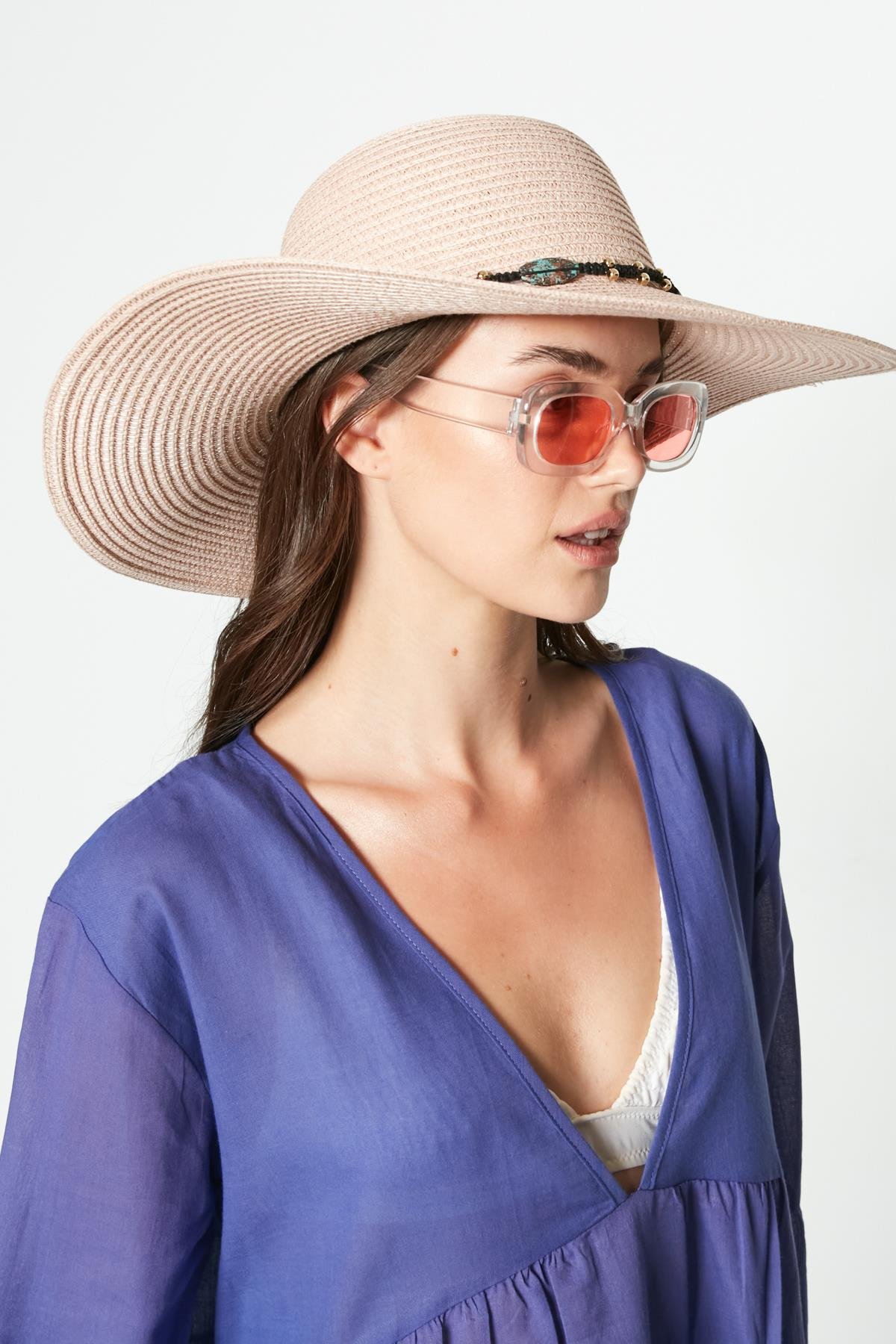 C&City Women Straw Hat Y23730-01 Powder