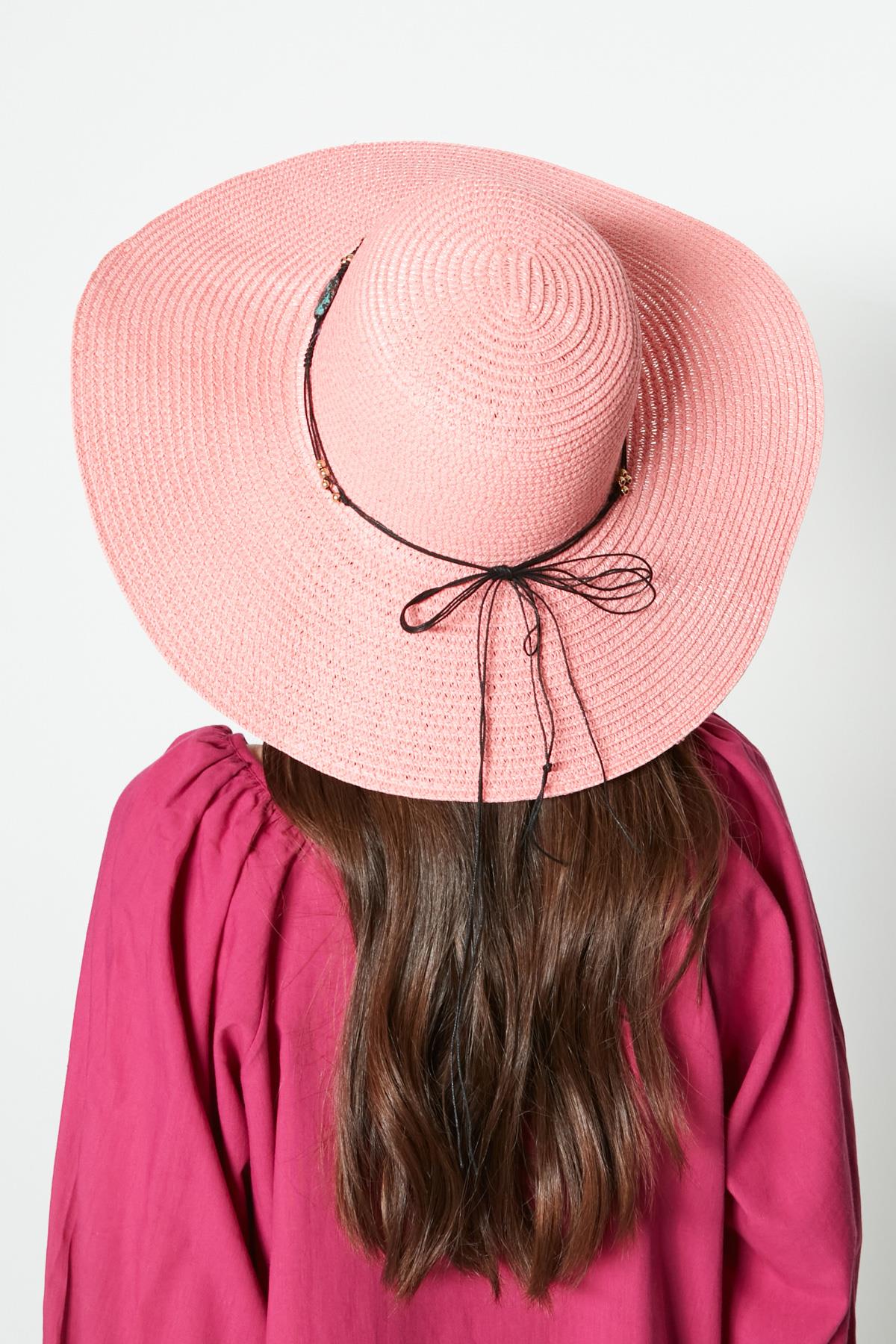 C&City Women Straw Hat Y23730-01 Salmon Color