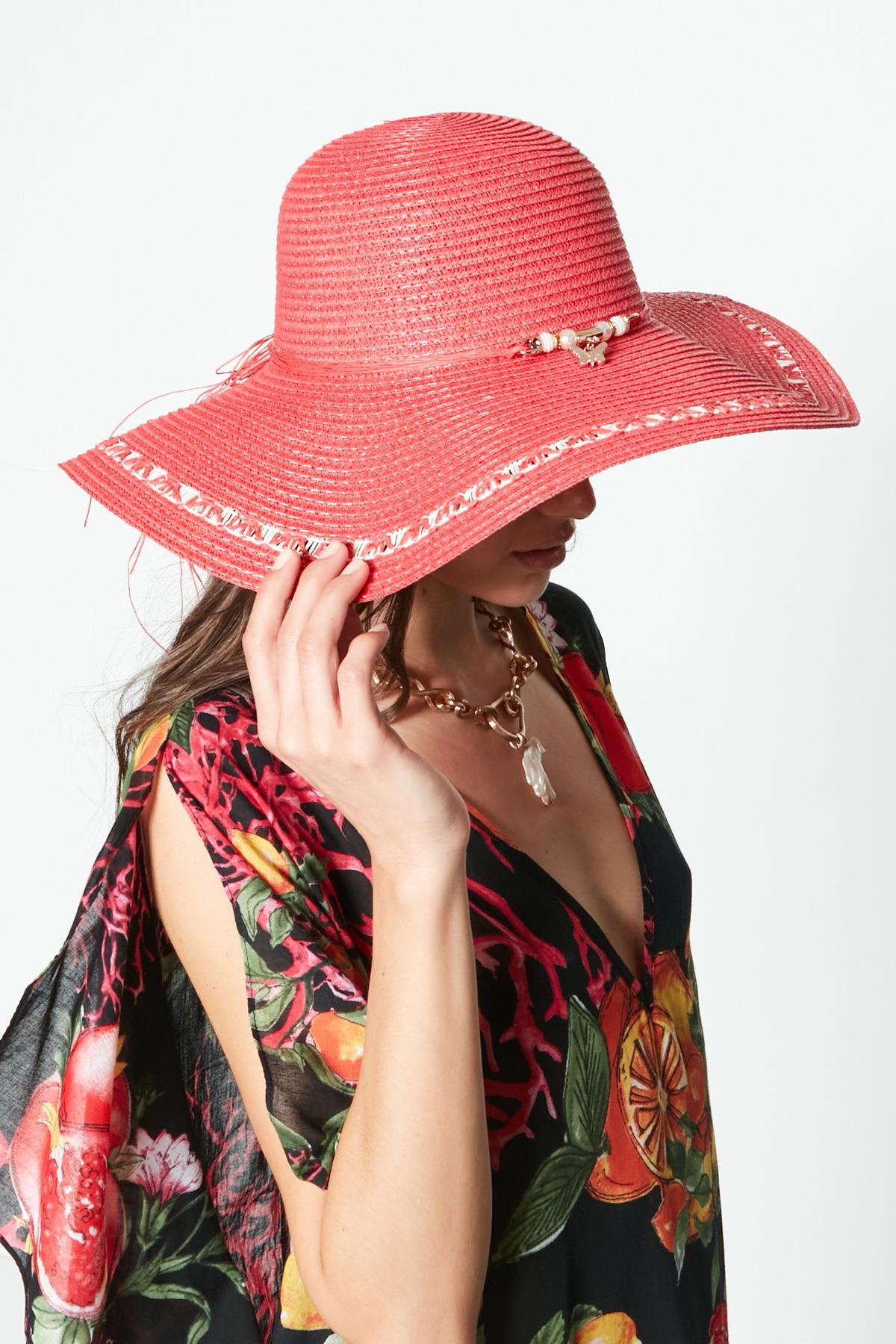 C&City Women Straw Hat Y23730-04 Fuchsia