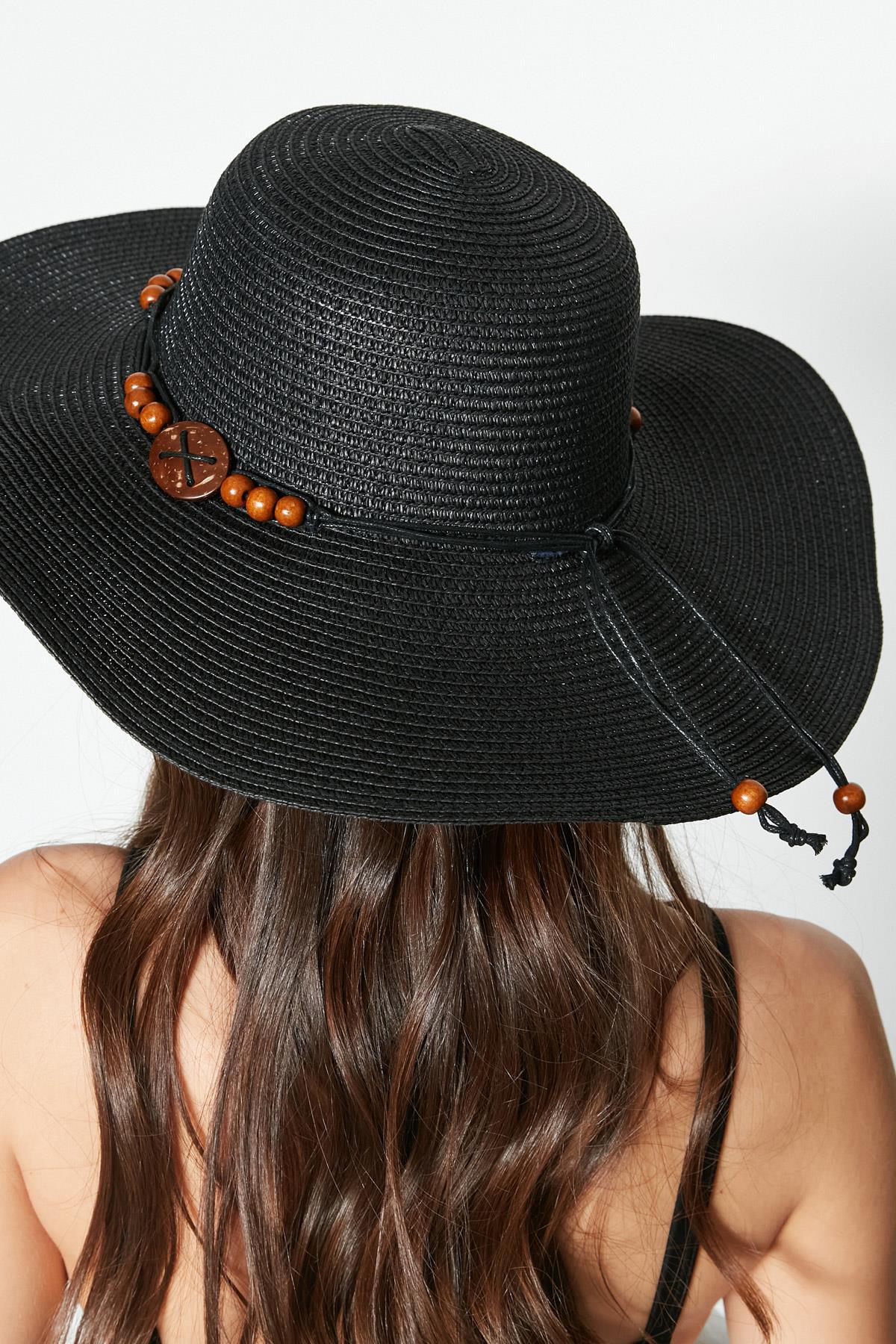 C&City Women Straw Hat Y23730-07 Black