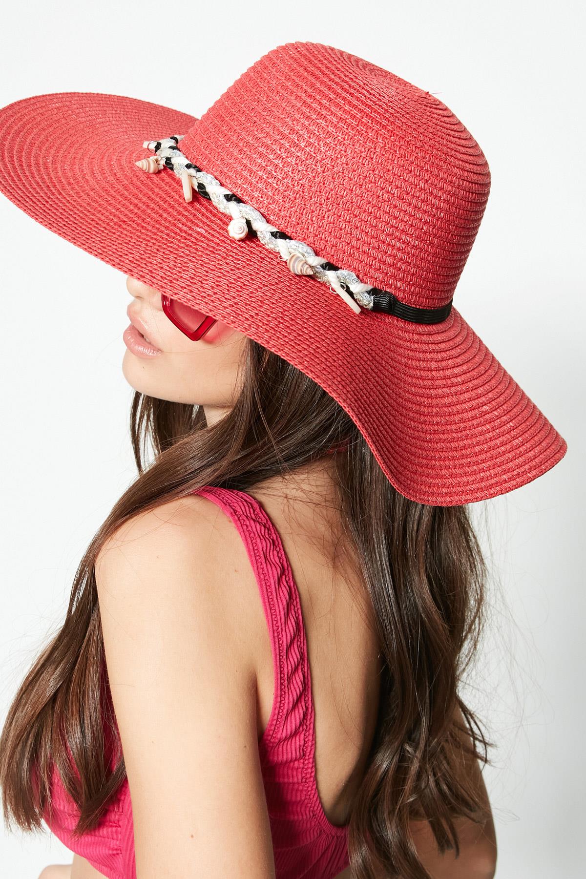 C&City Women Straw Hat Y87300-14 Salmon Color