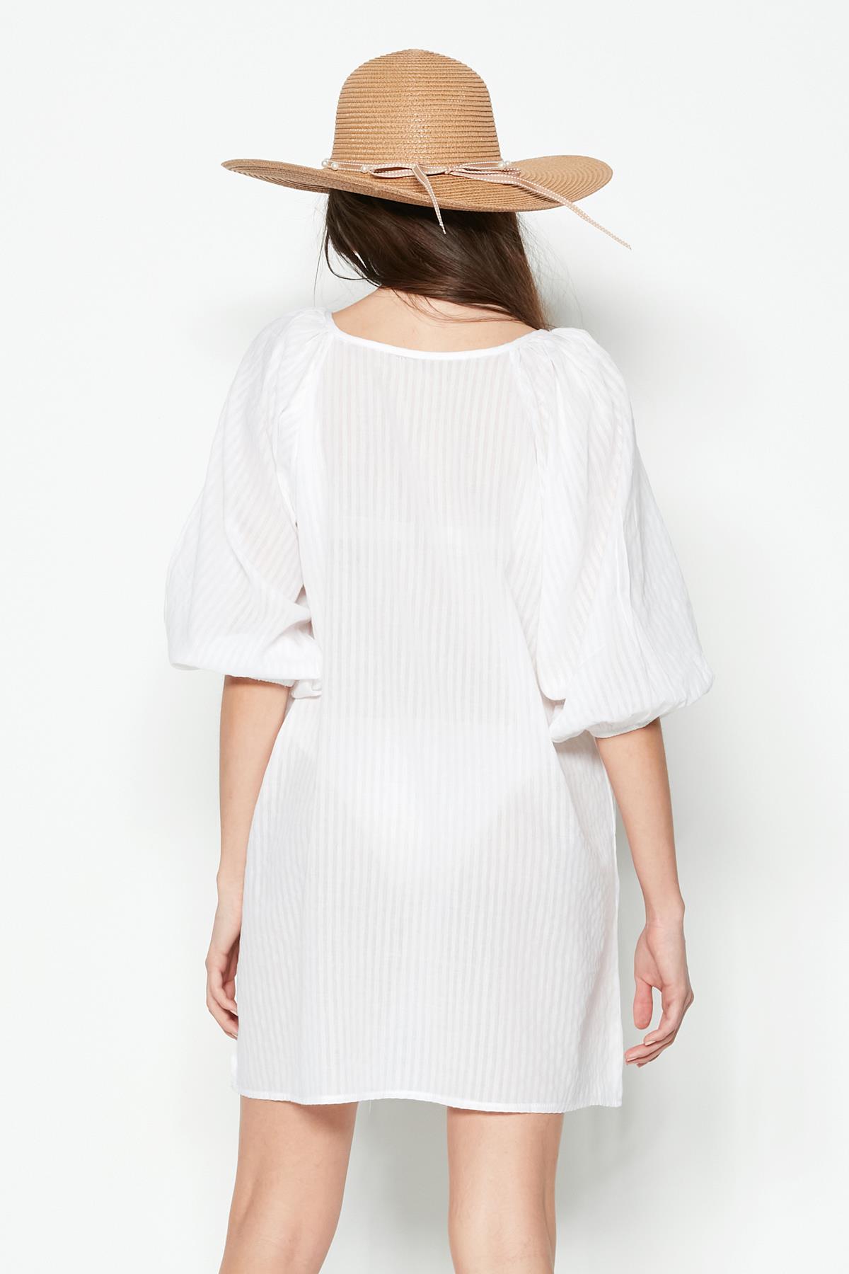 C&City Elbise Pareo 2327 Turuncu/Mavi White