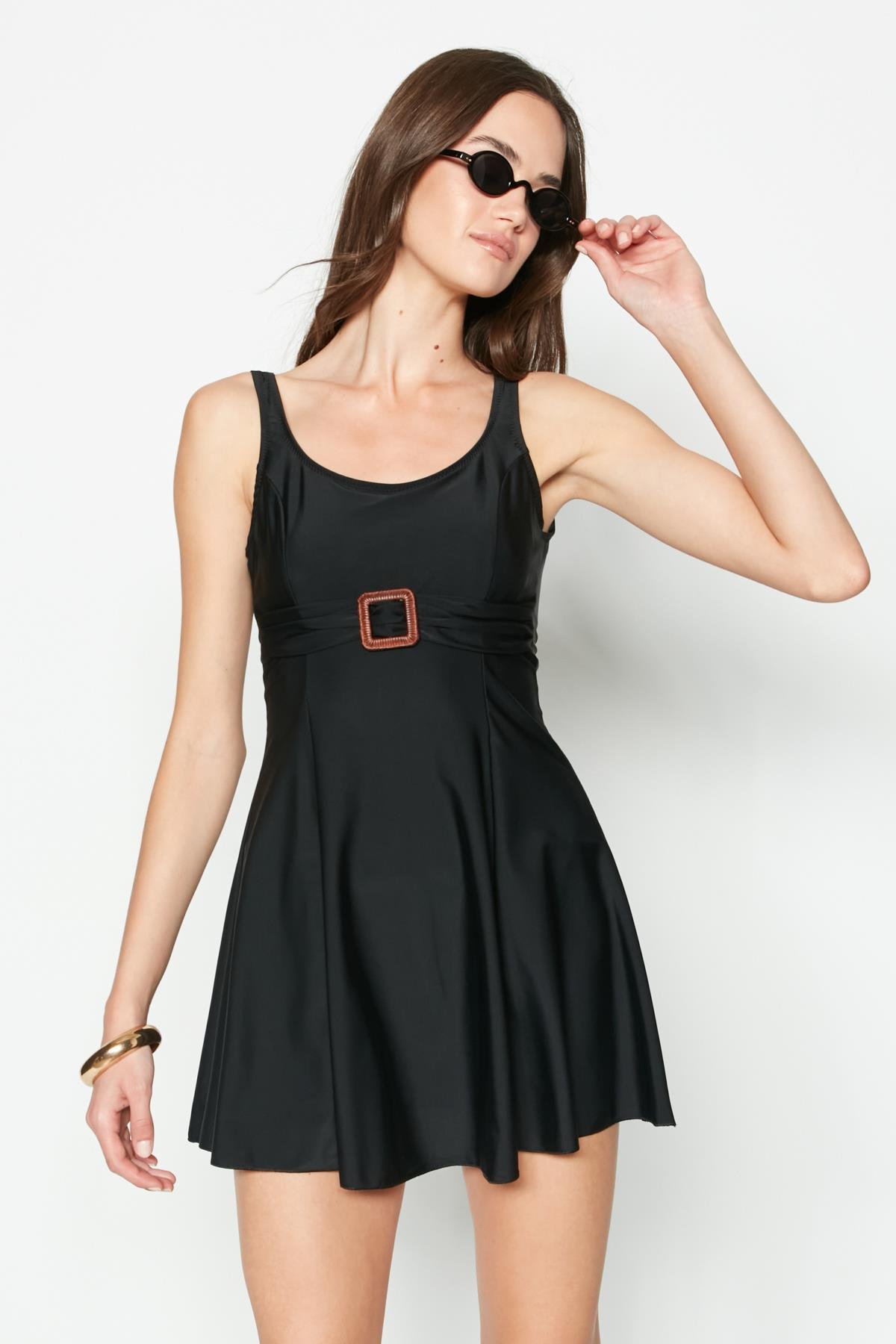 C&City Elbise Mayo 7546 Mint Yeşil Black