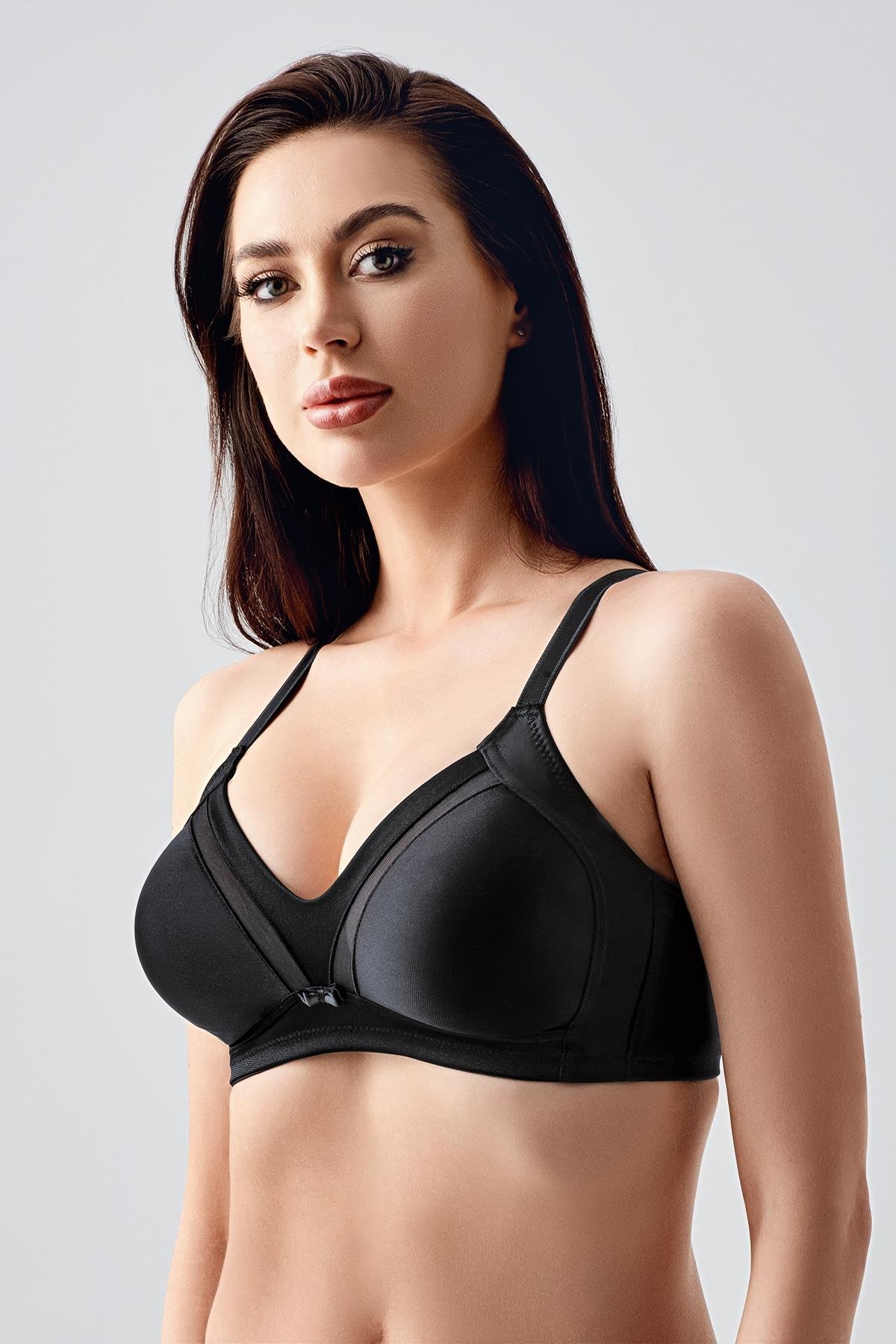 C&City Tulle Detail Minimiser Bra C12303 Black