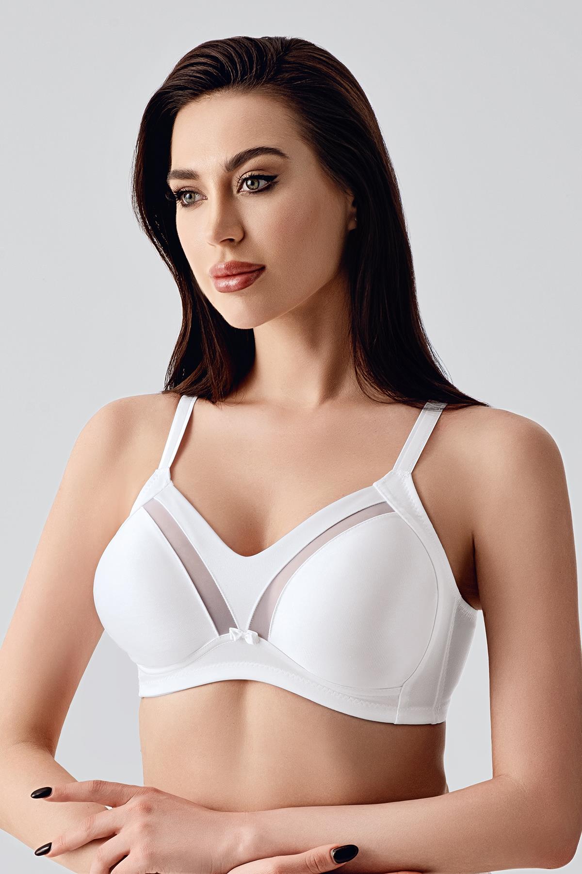C&City Tulle Detail Minimiser Bra C12303 White
