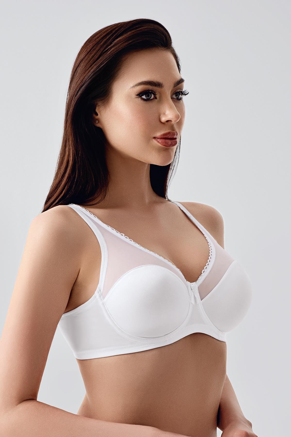 C&City Tulle Detail Minimiser Bra C12304 White