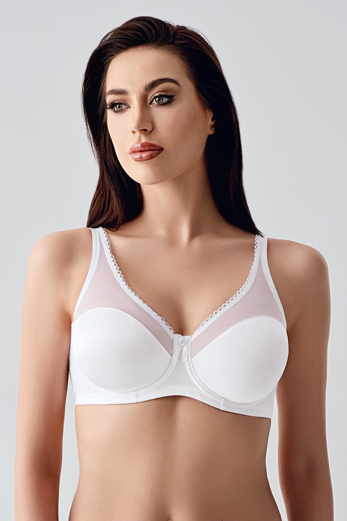 C&City Tulle Detail Minimiser Bra C12304 White