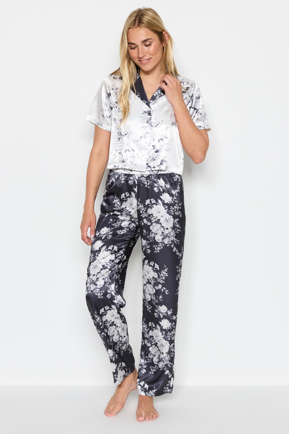 C&City  Satin Pyjama Set 9066  