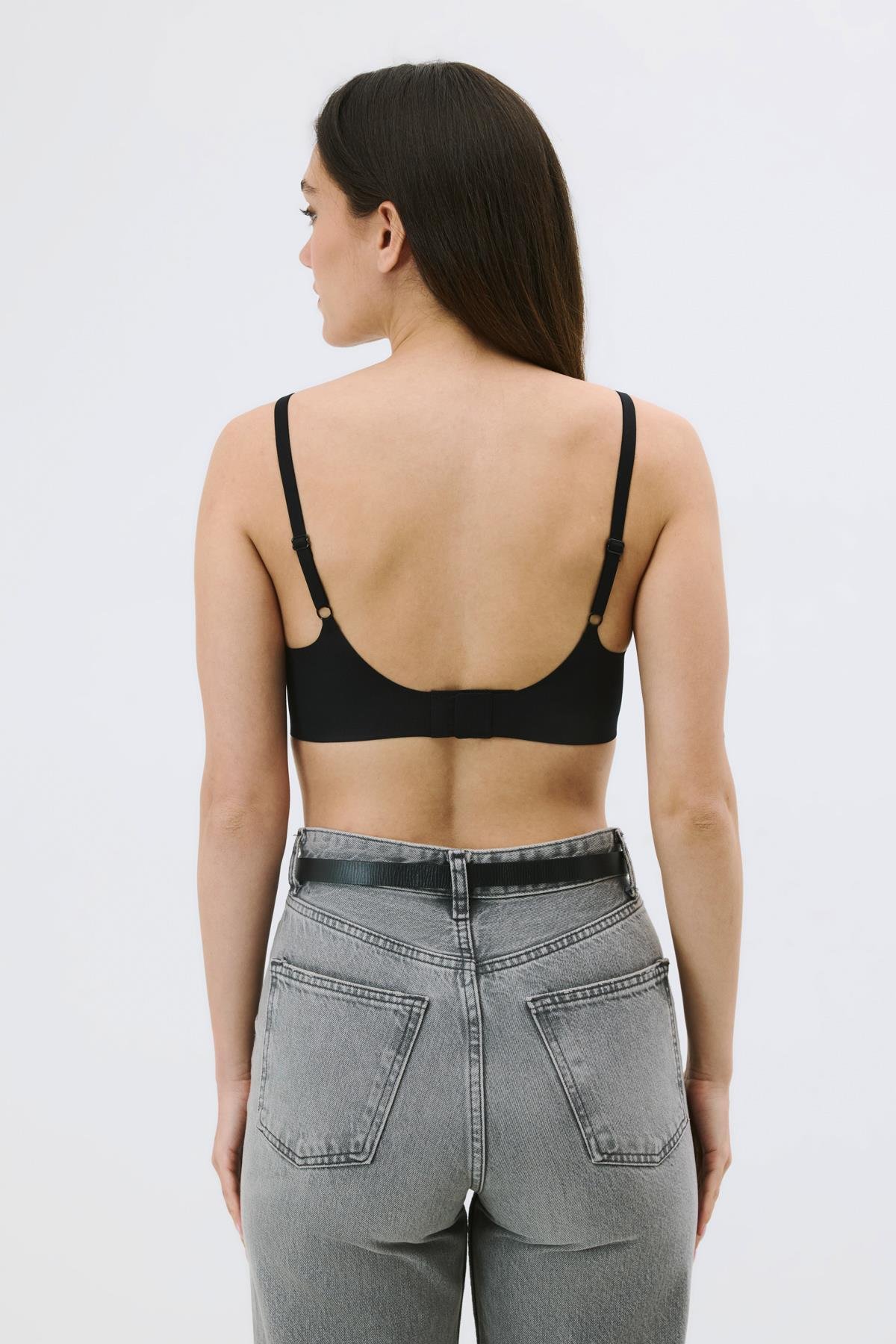 C&City Balensiz Dikişsiz Lazer Çıkarılabilir Pedli Sütyen C26150 Siyah Black